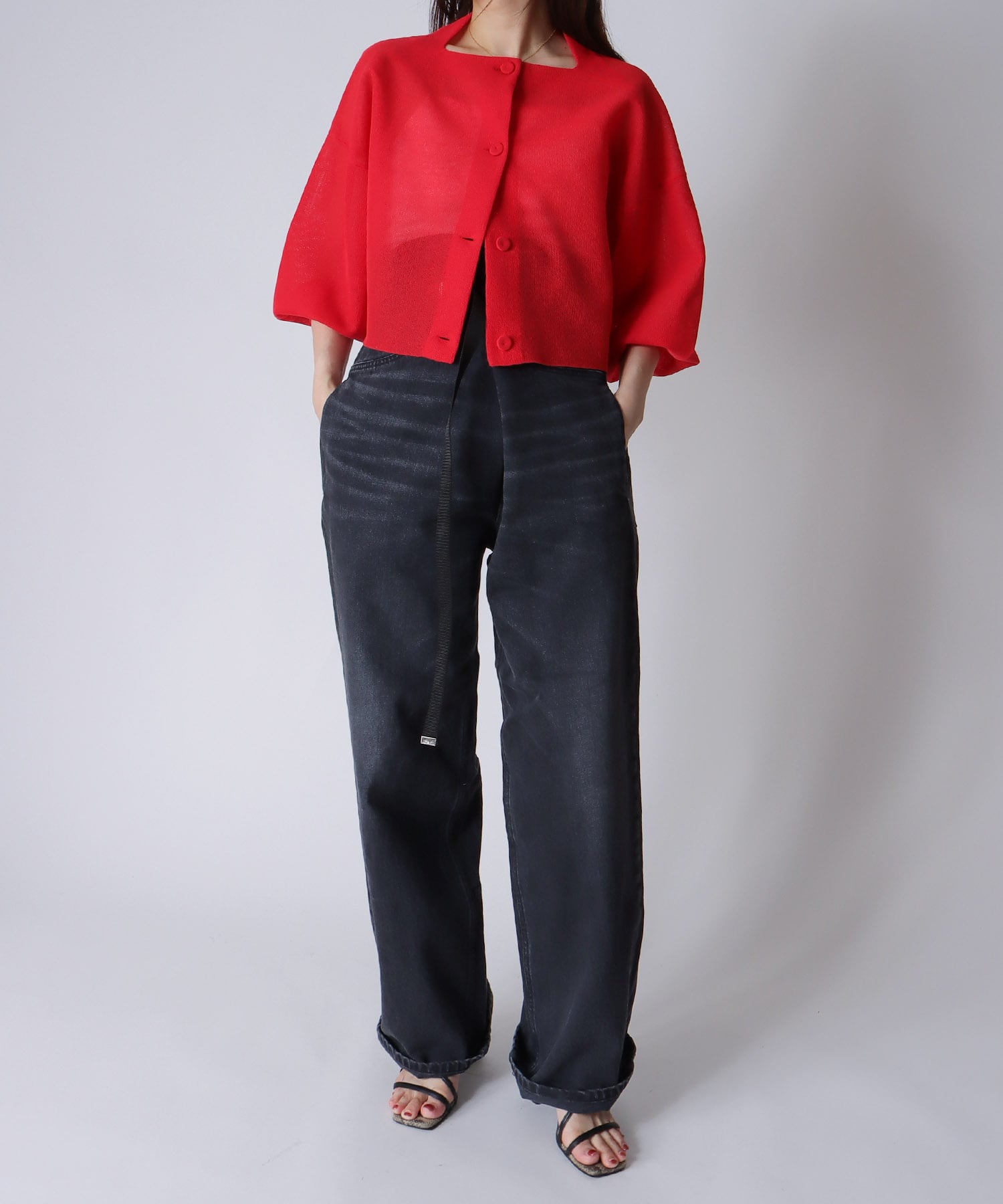ALLONGE sheer cardigan