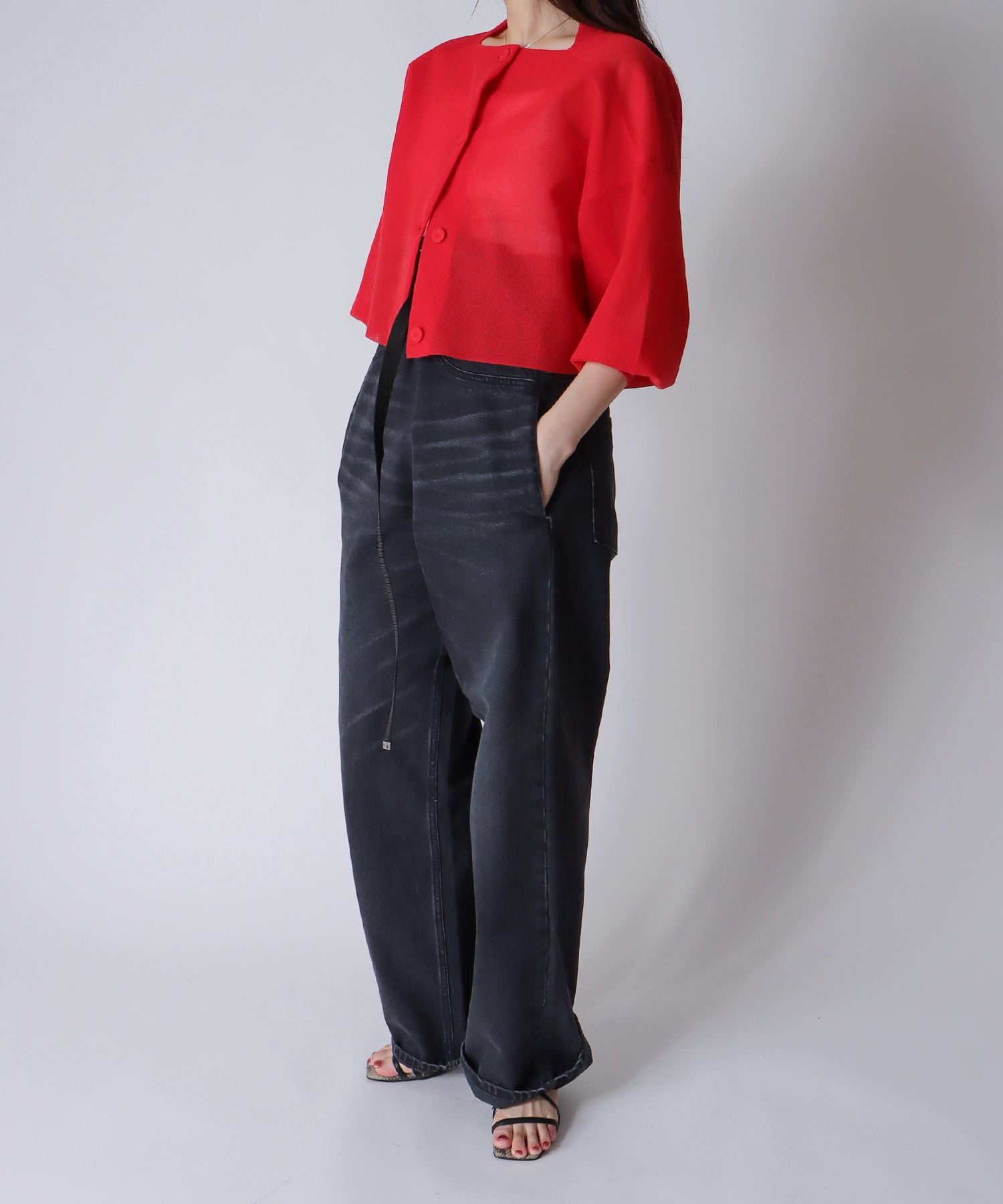 ALLONGE sheer cardigan