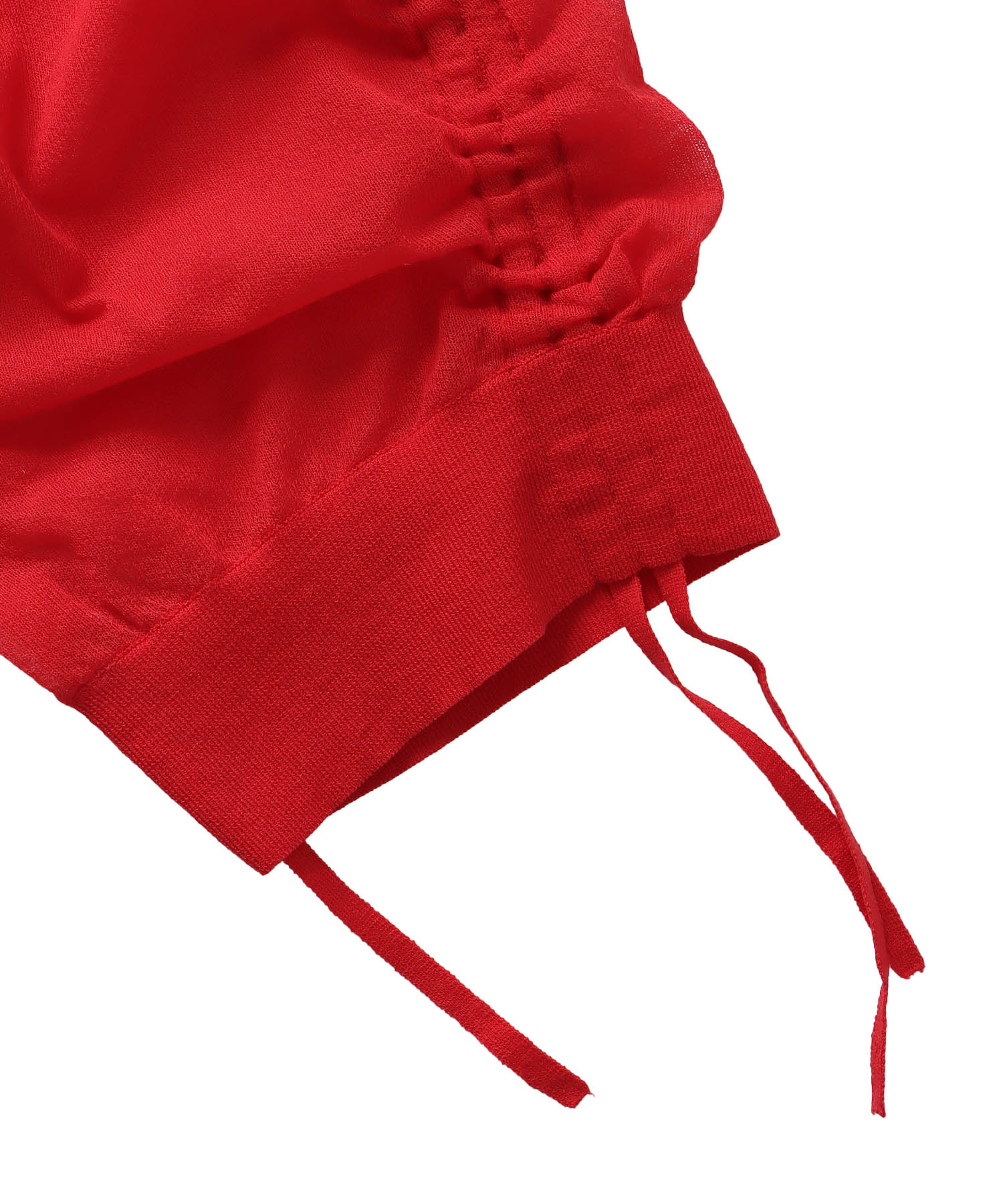 ALLONGE sheer string sleeve pull