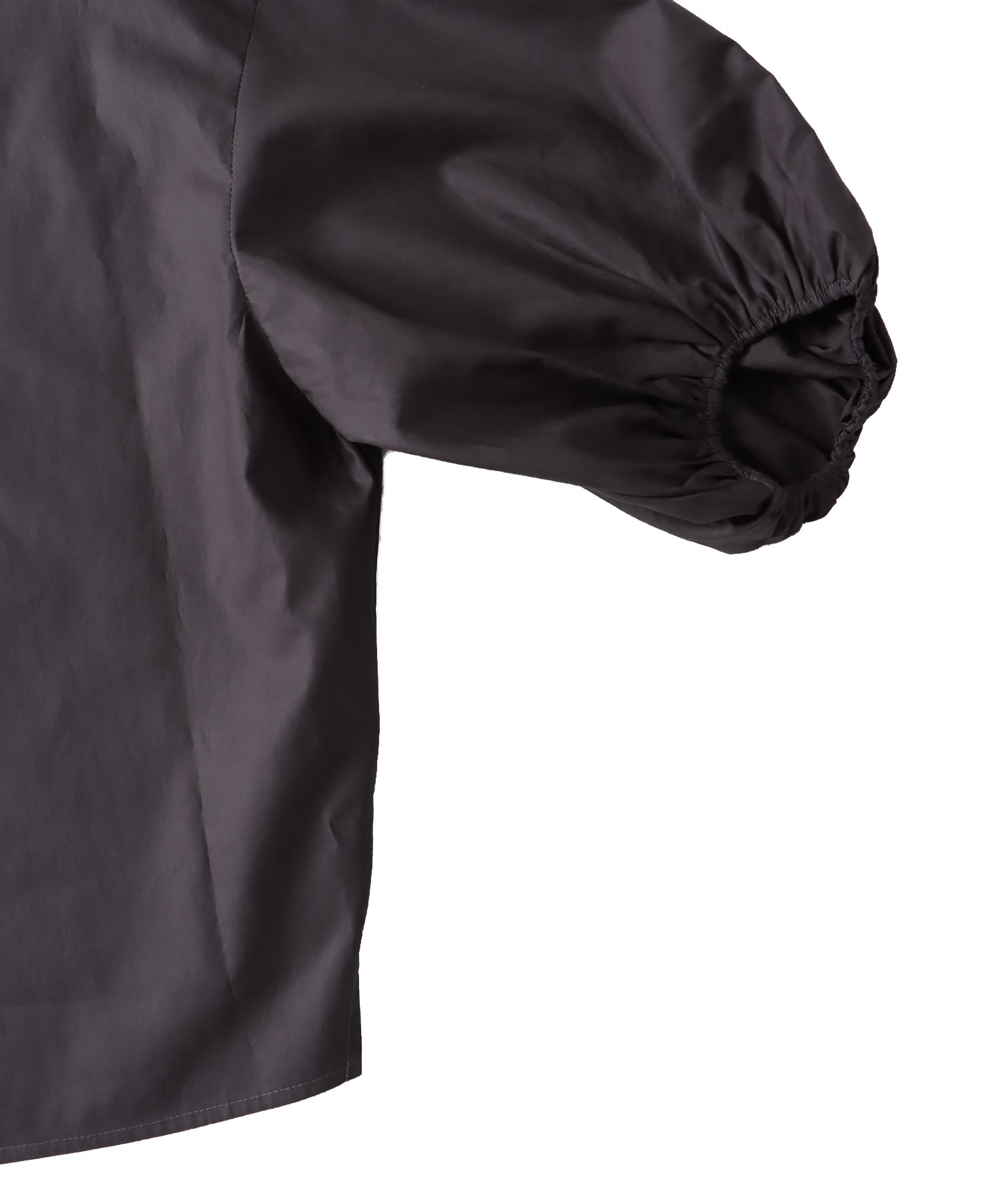 asymmetric off-shoulder puff blouse