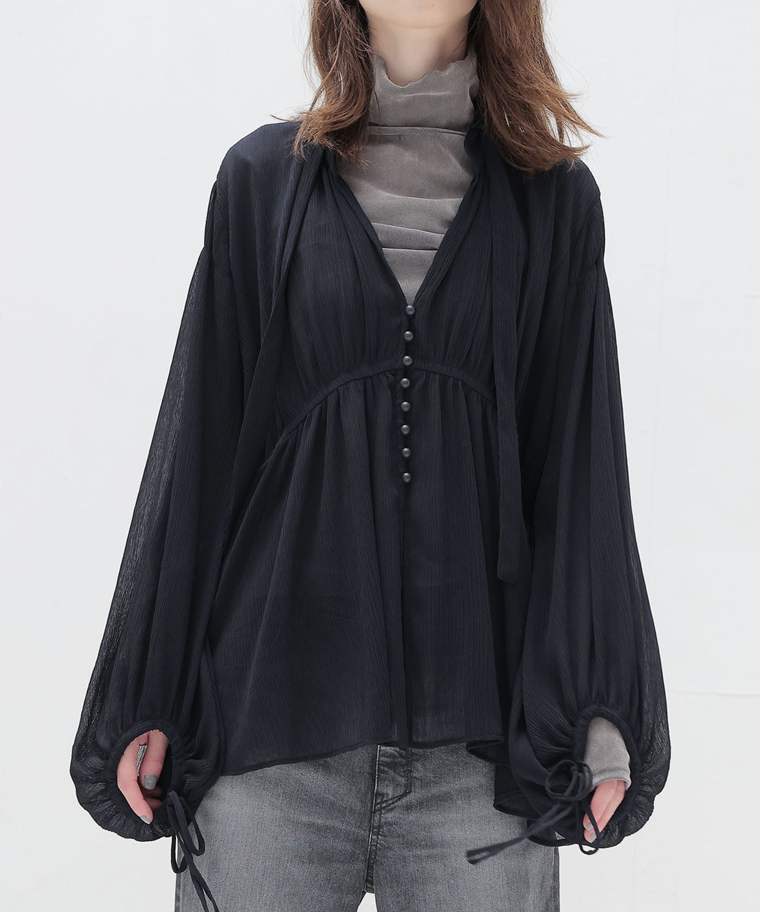 crepe georgette romantic blouse