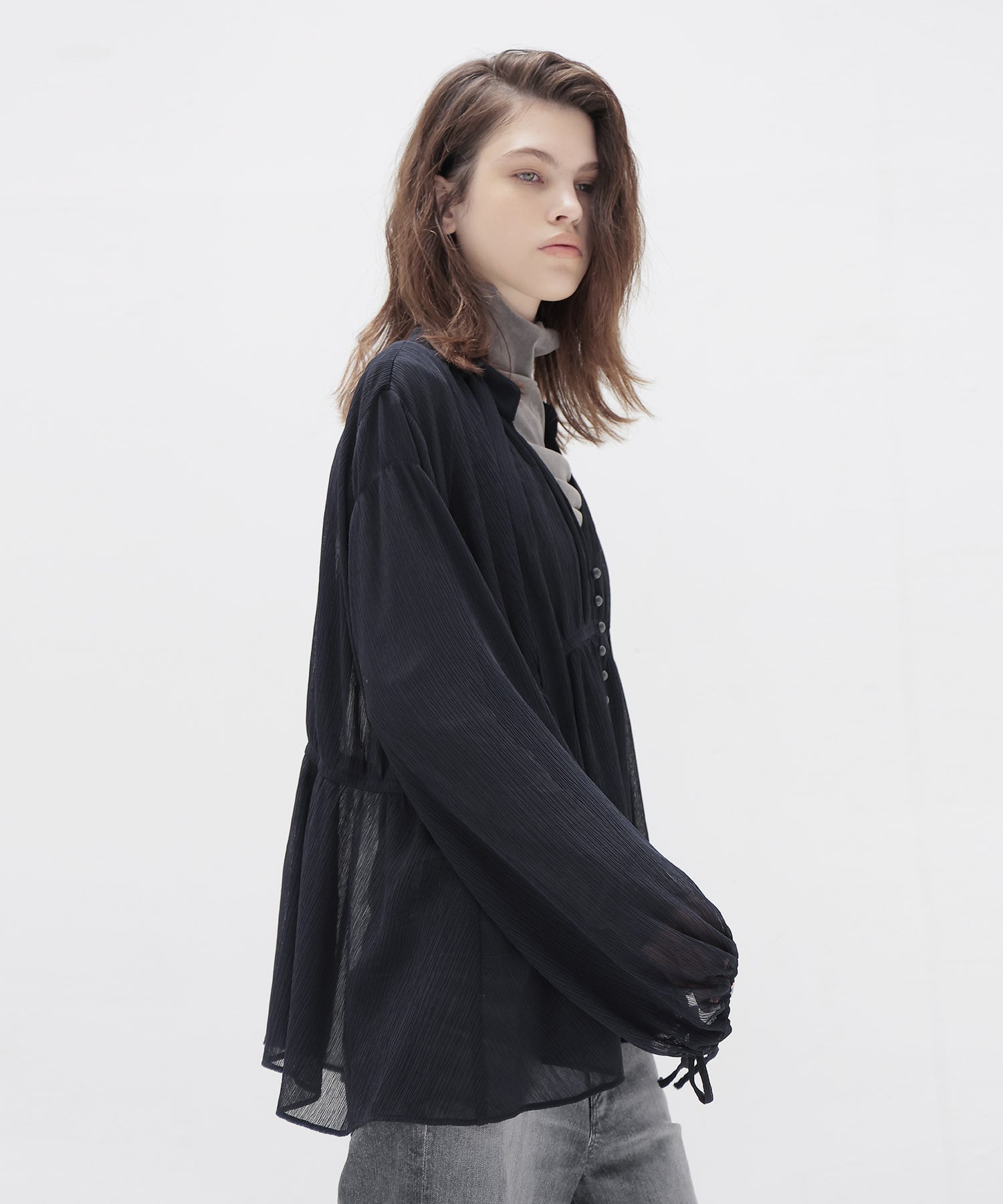 crepe georgette romantic blouse