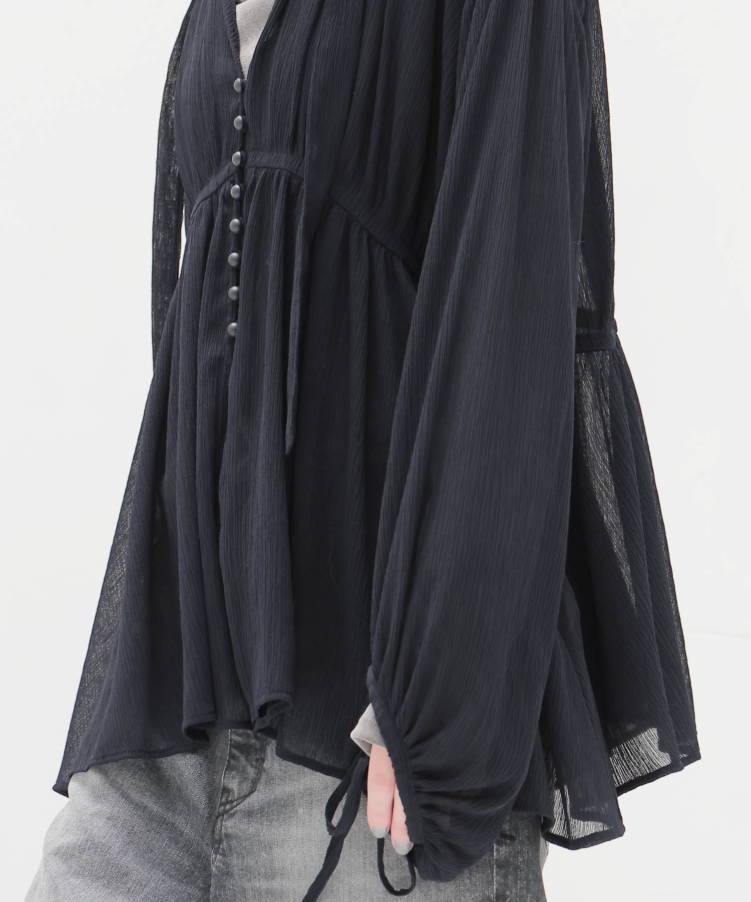 crepe georgette romantic blouse