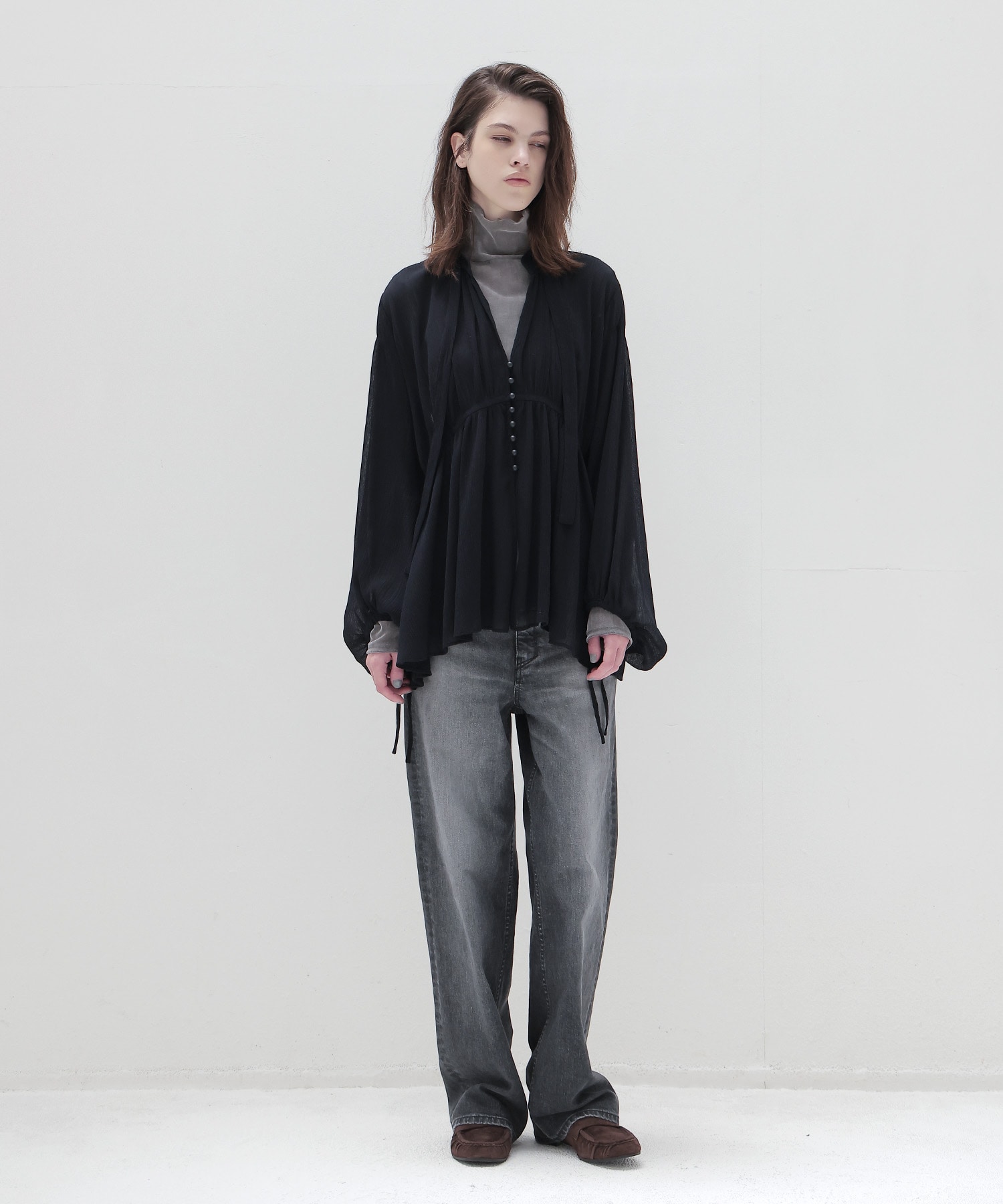 crepe georgette romantic blouse