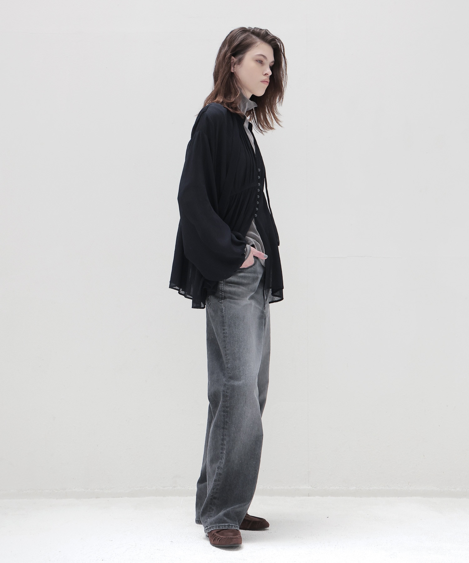 crepe georgette romantic blouse
