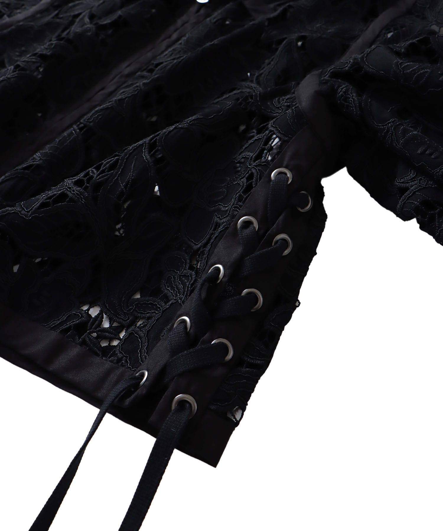 botanical lace zip blouson