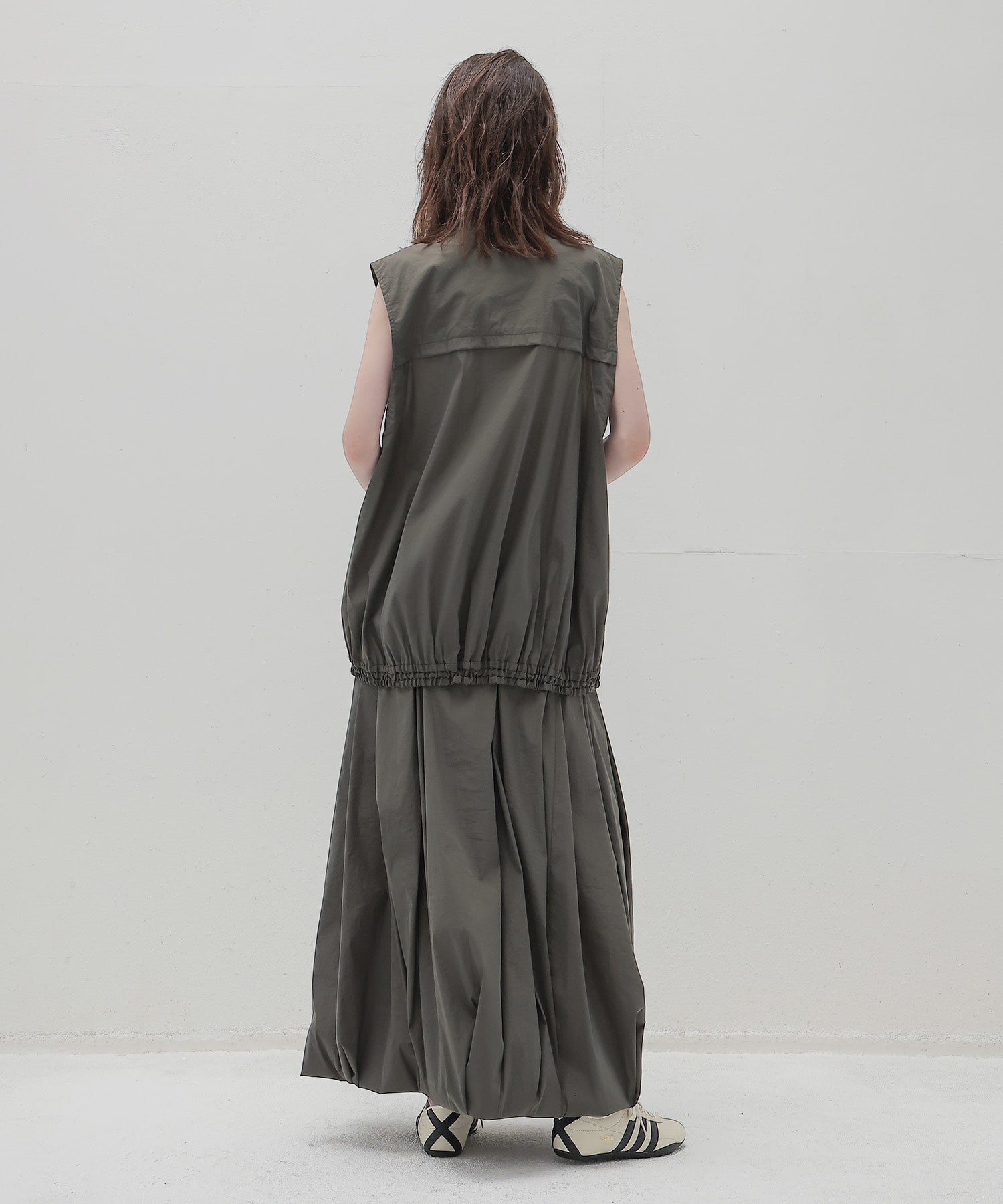 stand zip middle vest
