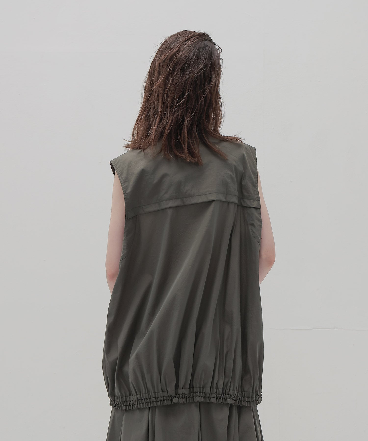 stand zip middle vest