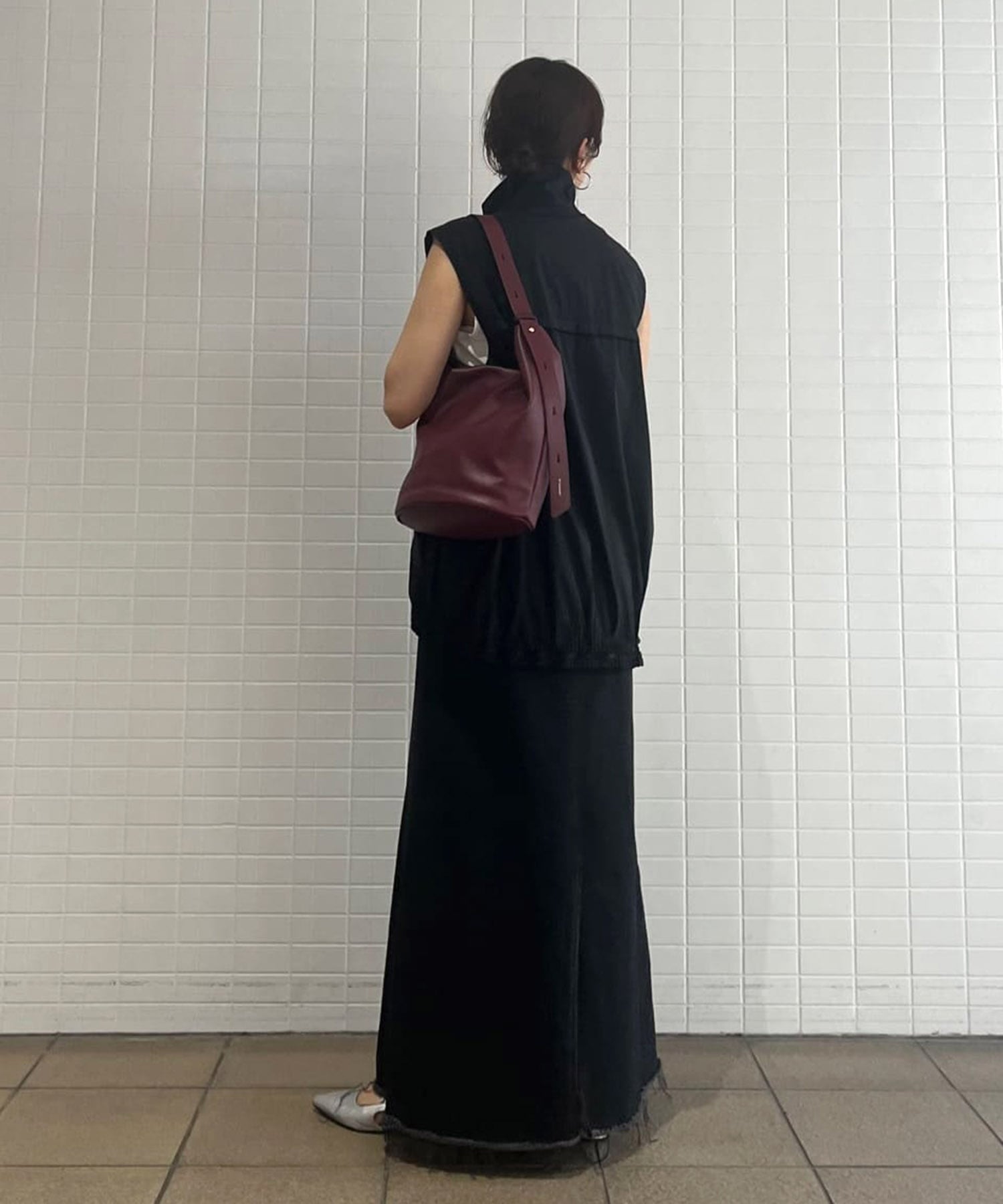 stand zip middle vest