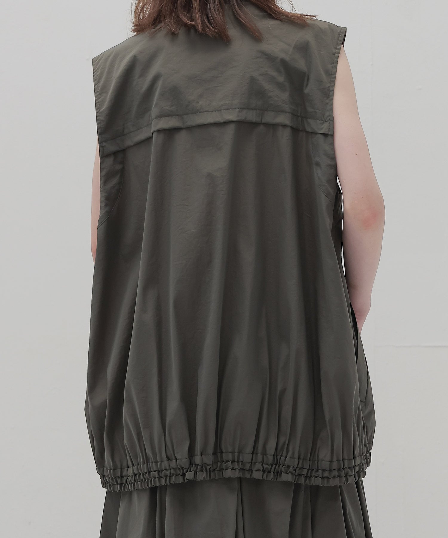 stand zip middle vest