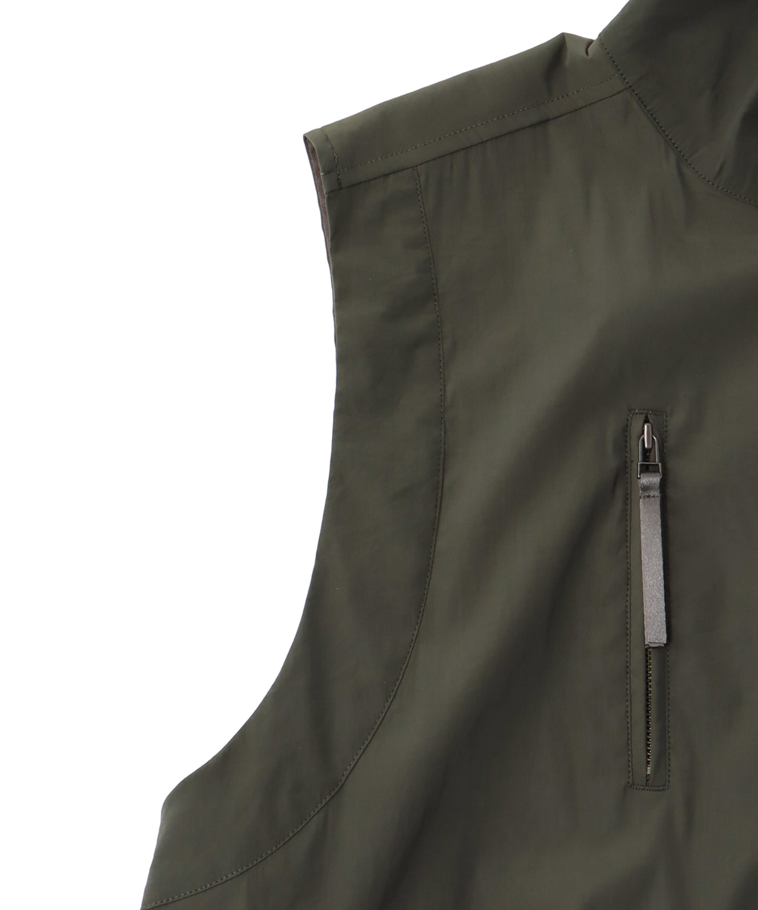 stand zip middle vest