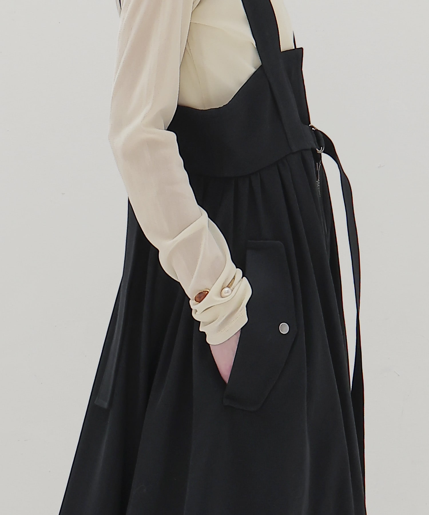 belted jumper skirt