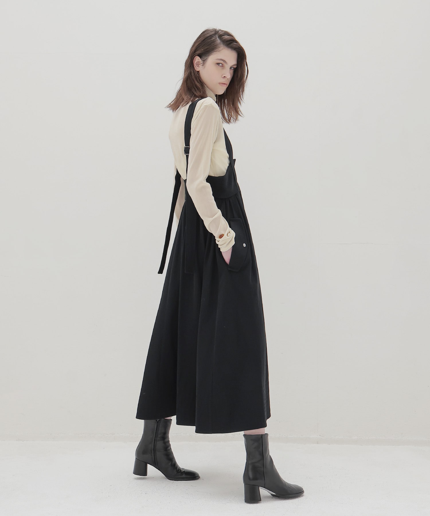 belted jumper skirt