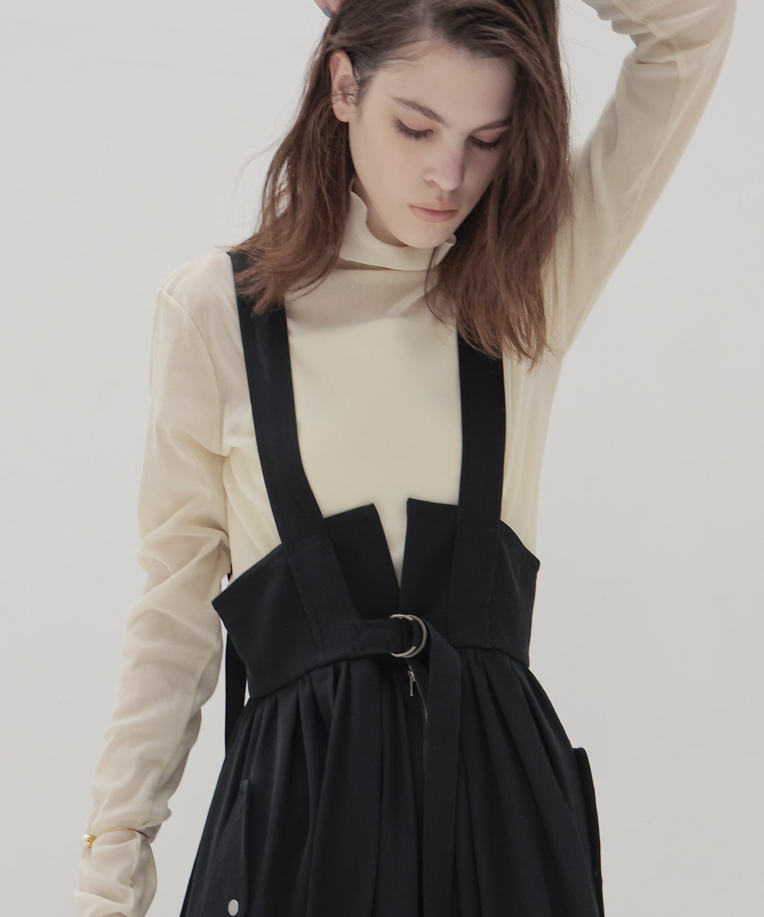 belted jumper skirt