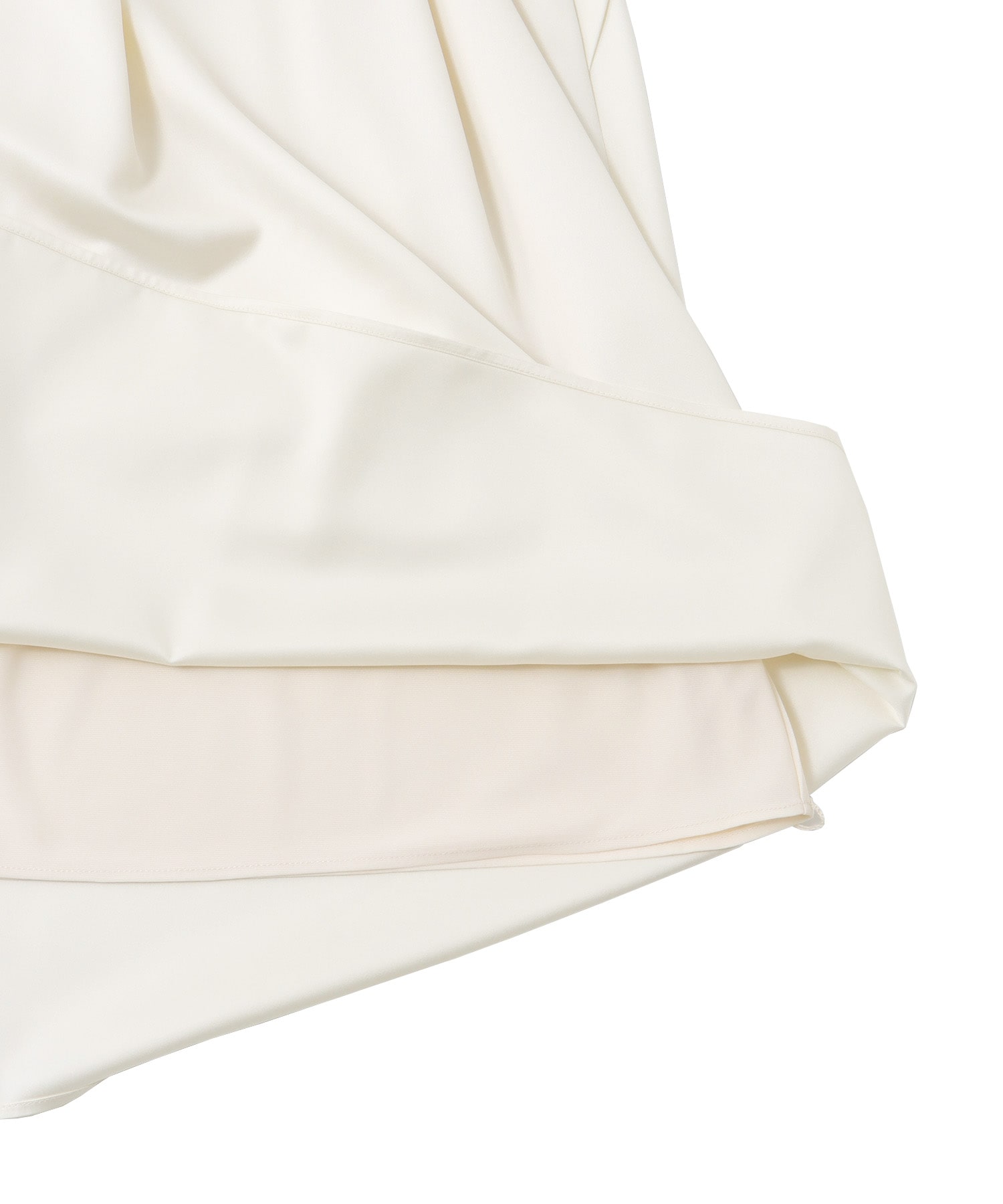 asymmetric tuck gather skirt