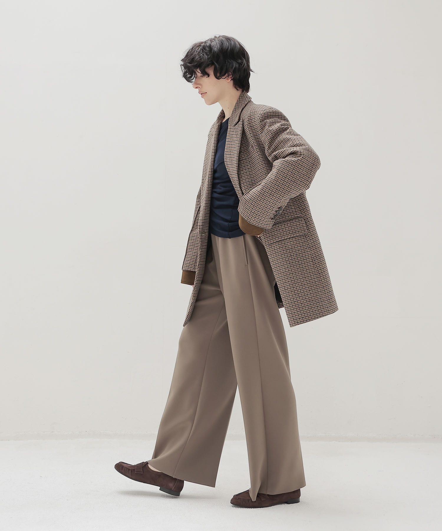 high gauge knit bonding pants