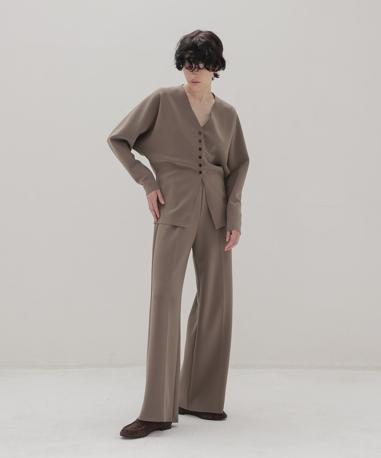 high gauge knit bonding pants