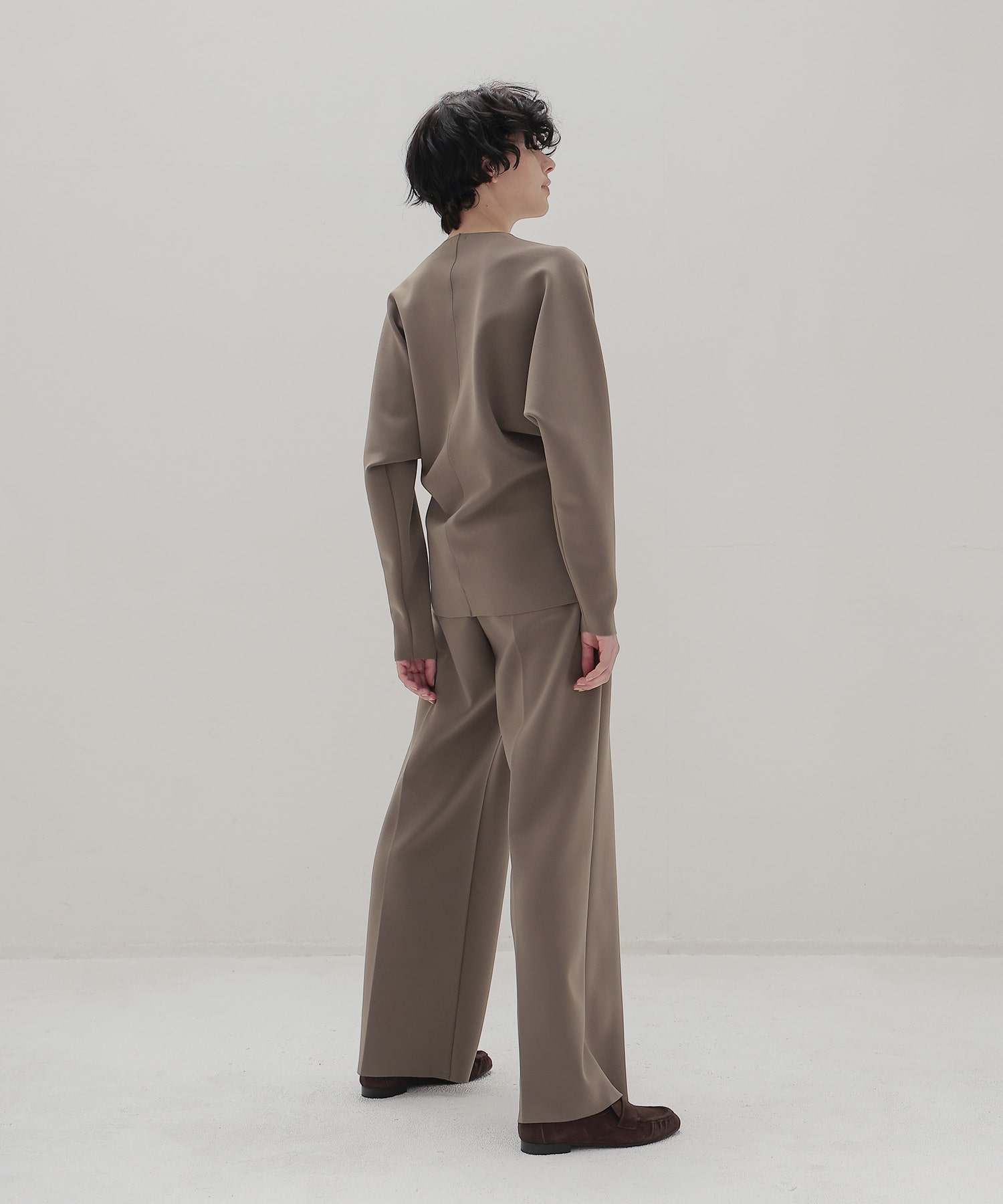 high gauge knit bonding pants