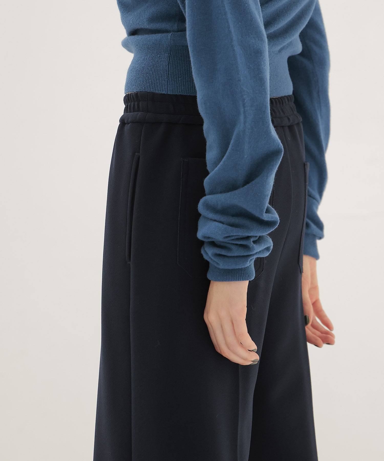 high gauge knit bonding pants