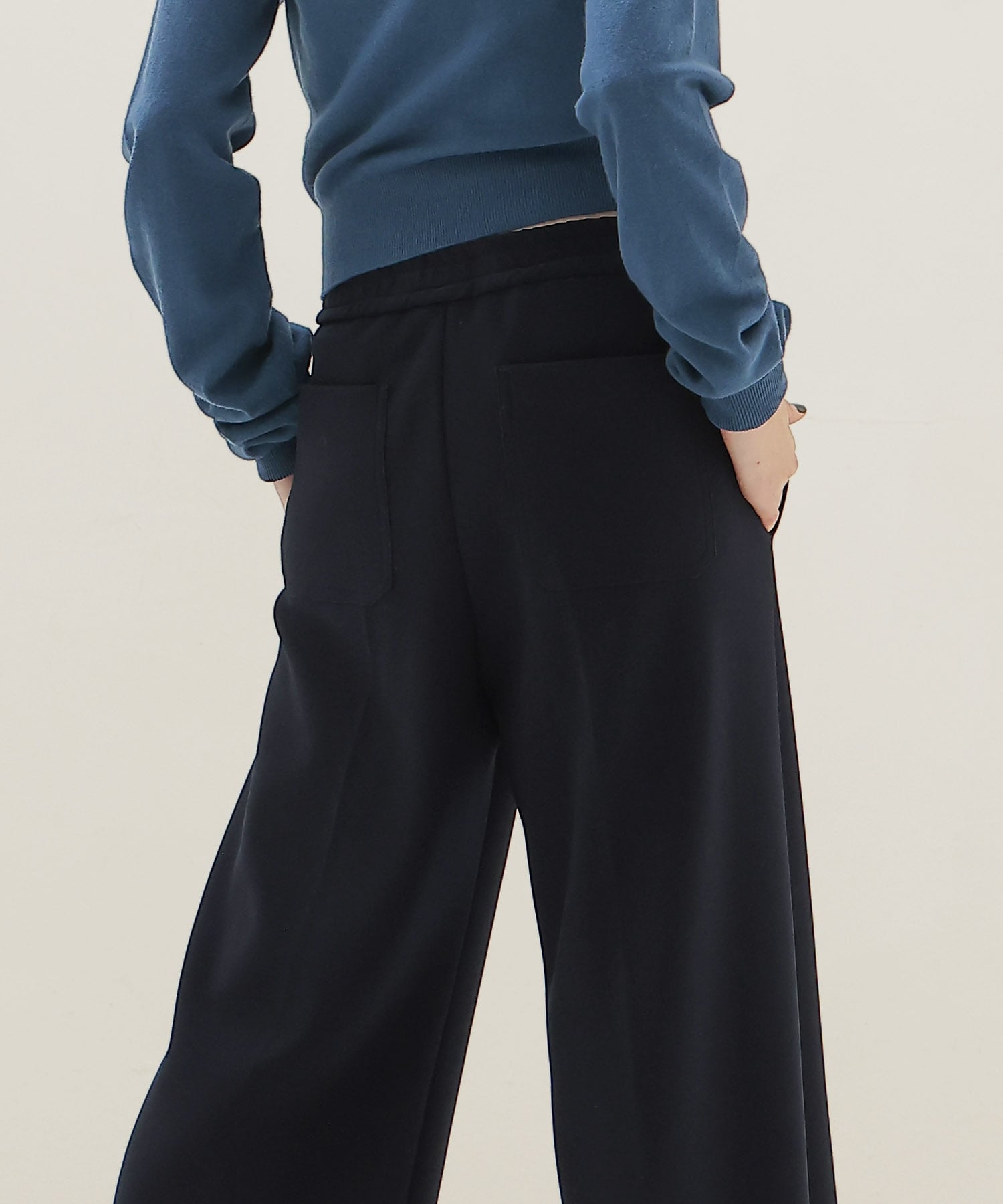 high gauge knit bonding pants