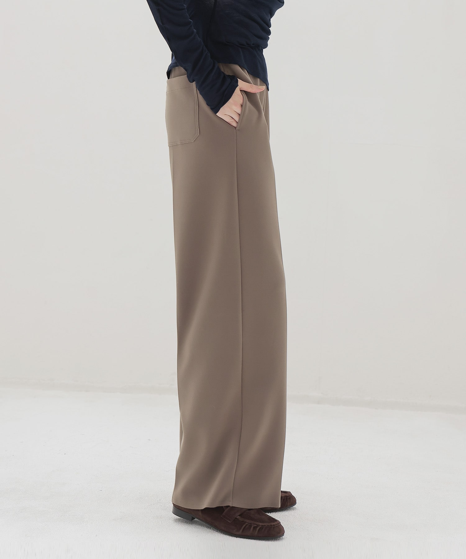 high gauge knit bonding pants
