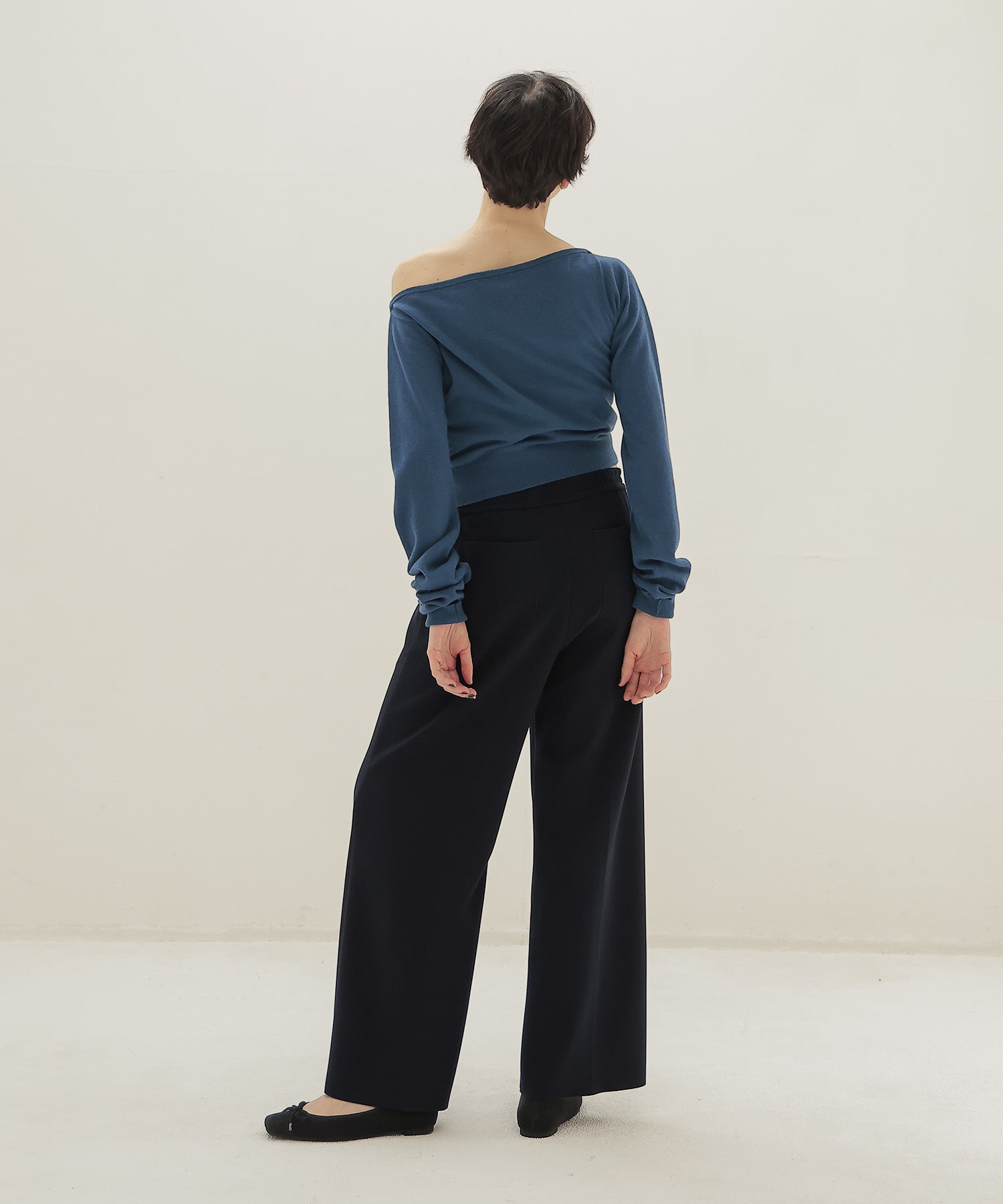 high gauge knit bonding pants