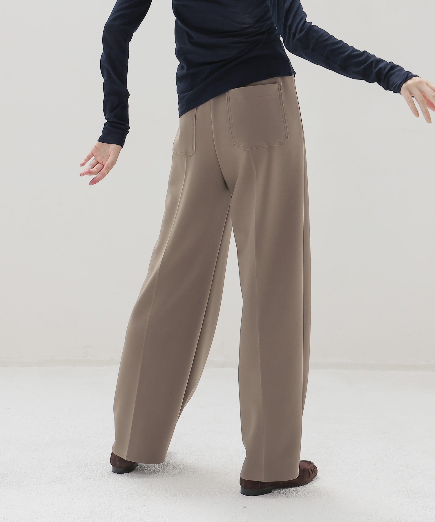 high gauge knit bonding pants