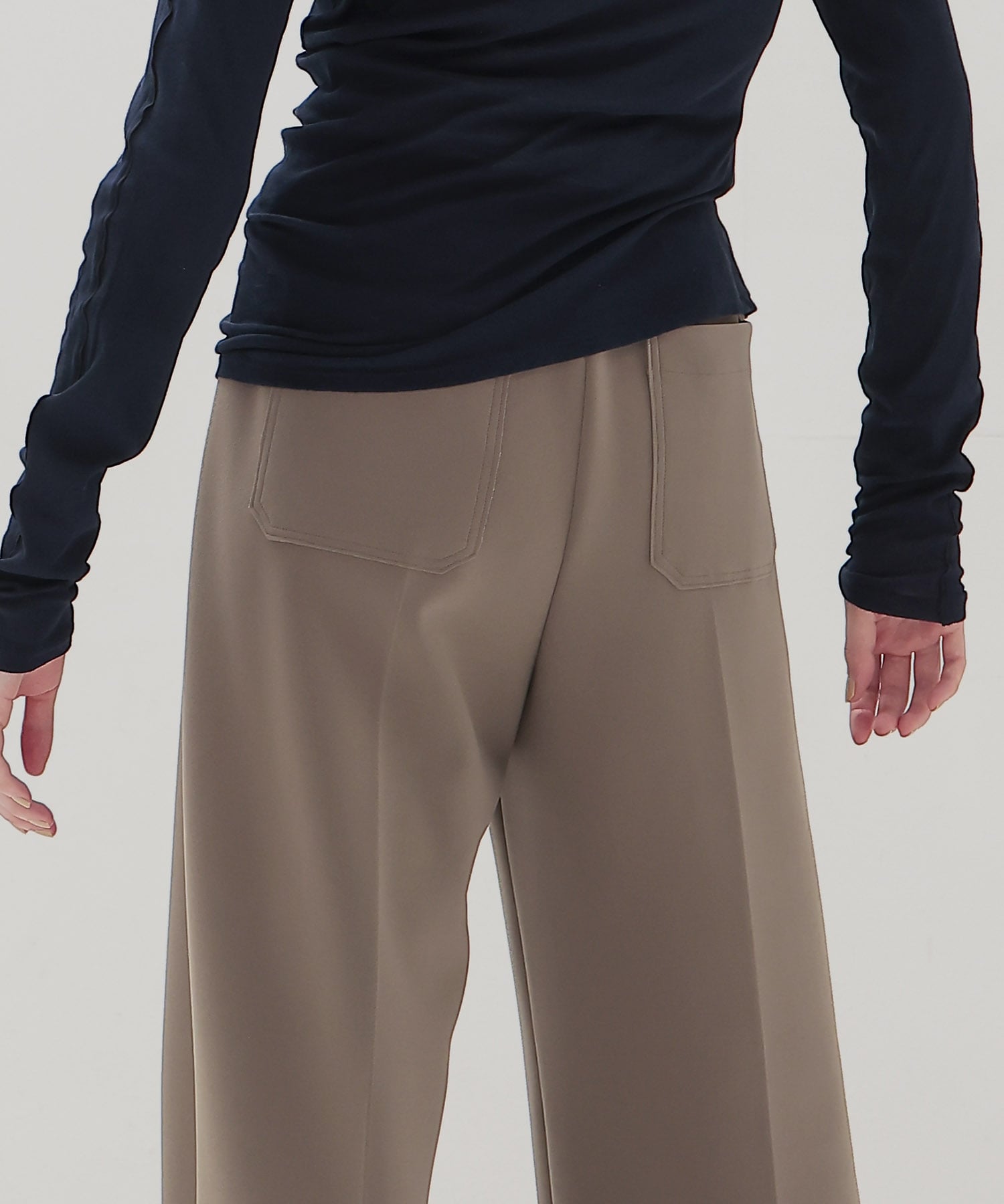 high gauge knit bonding pants