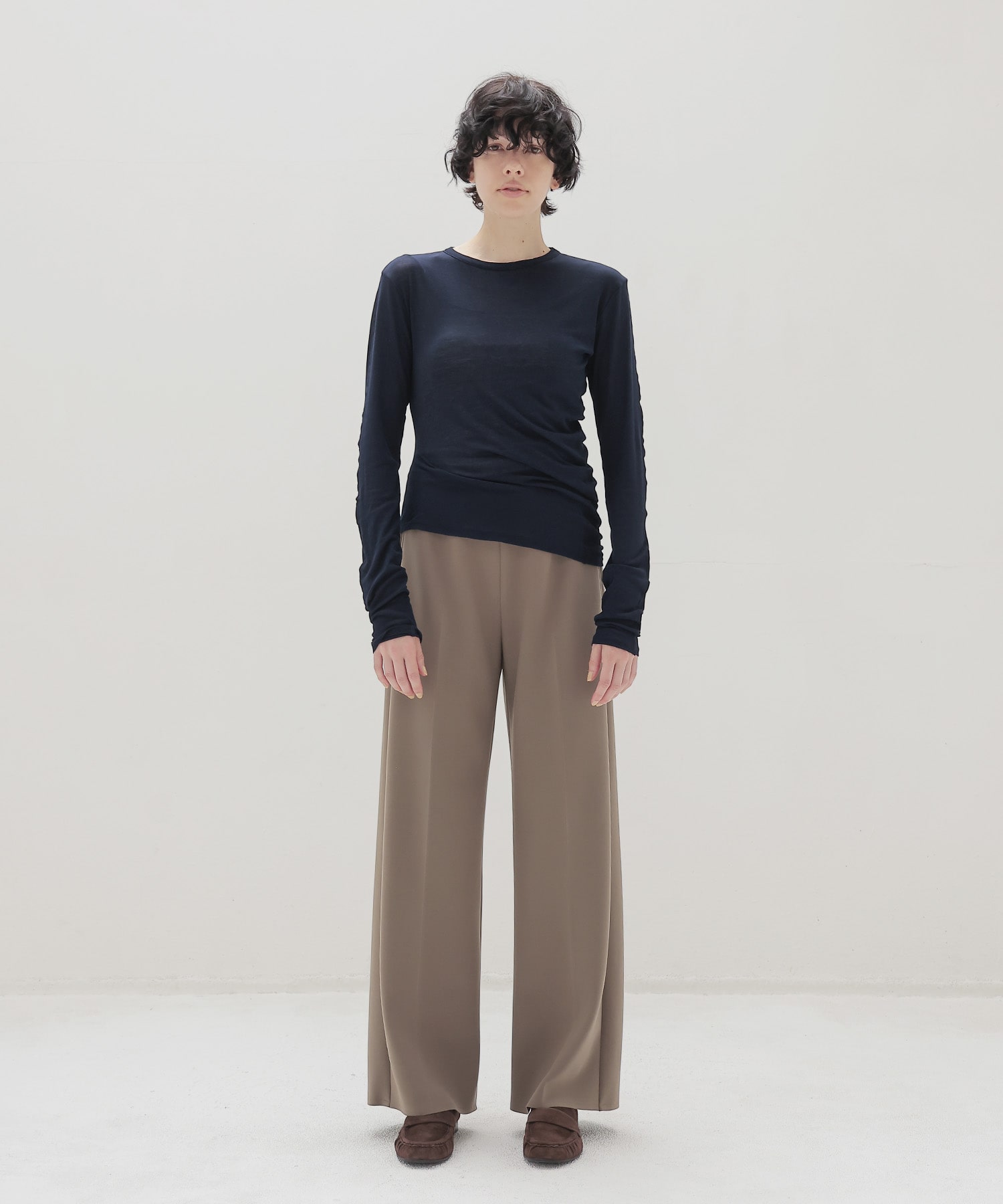 high gauge knit bonding pants