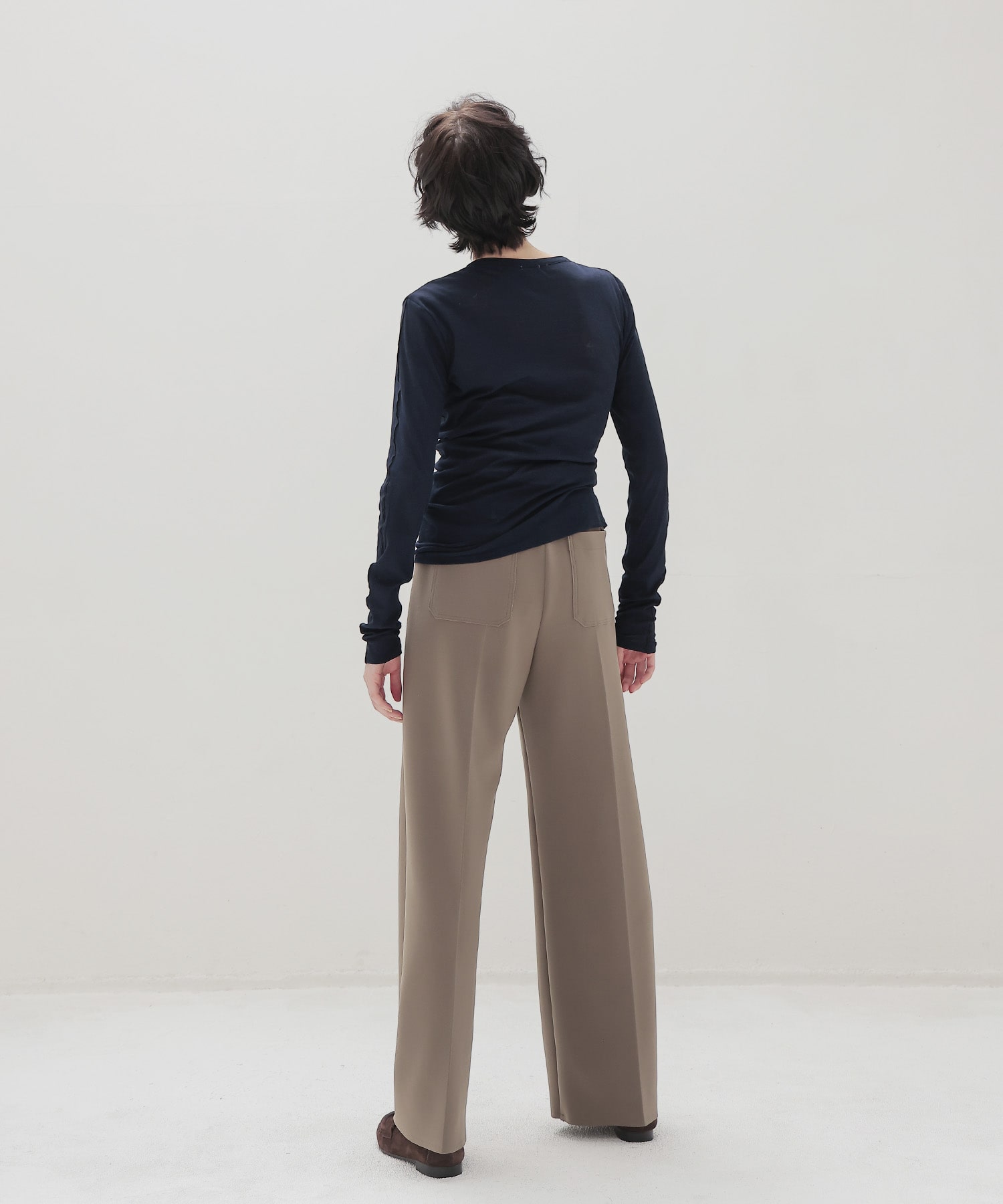 high gauge knit bonding pants