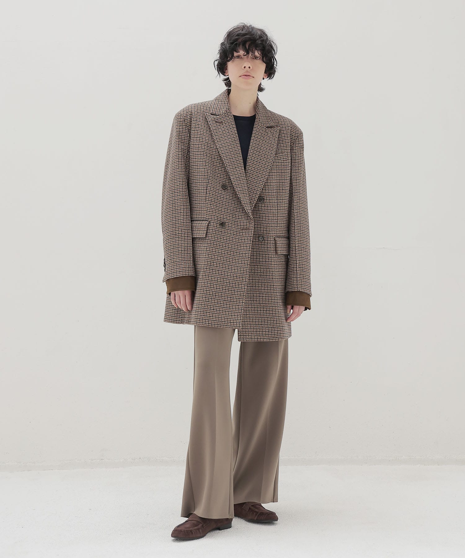high gauge knit bonding pants