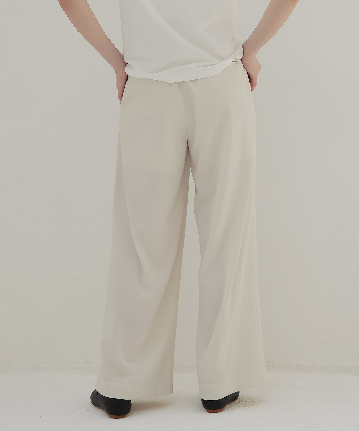 chambray effortless wide pants