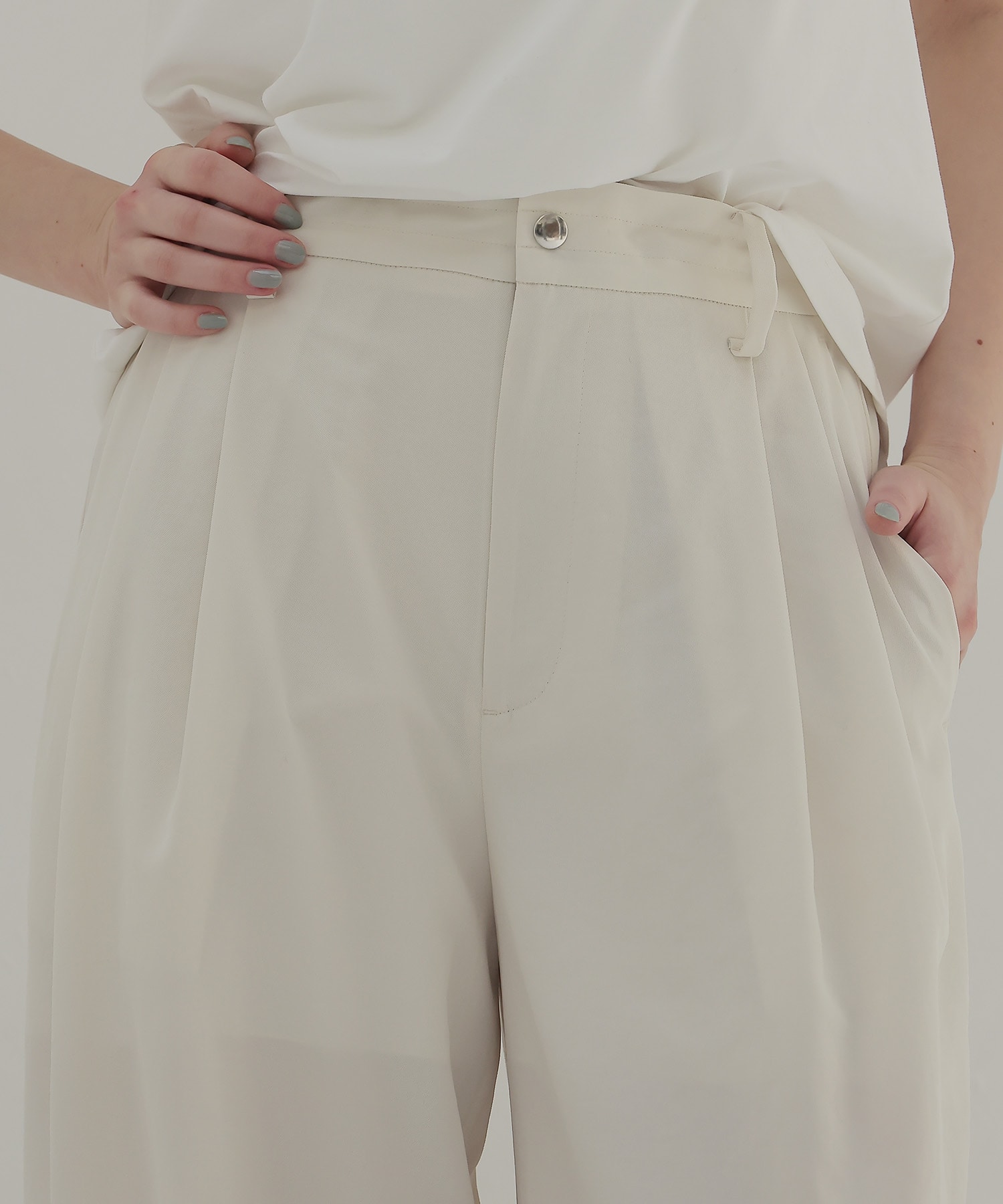 chambray effortless wide pants