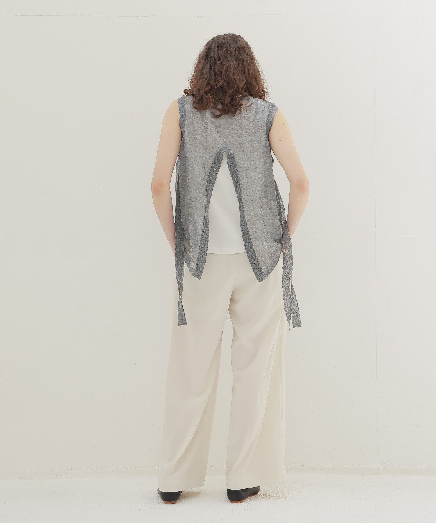 chambray effortless wide pants