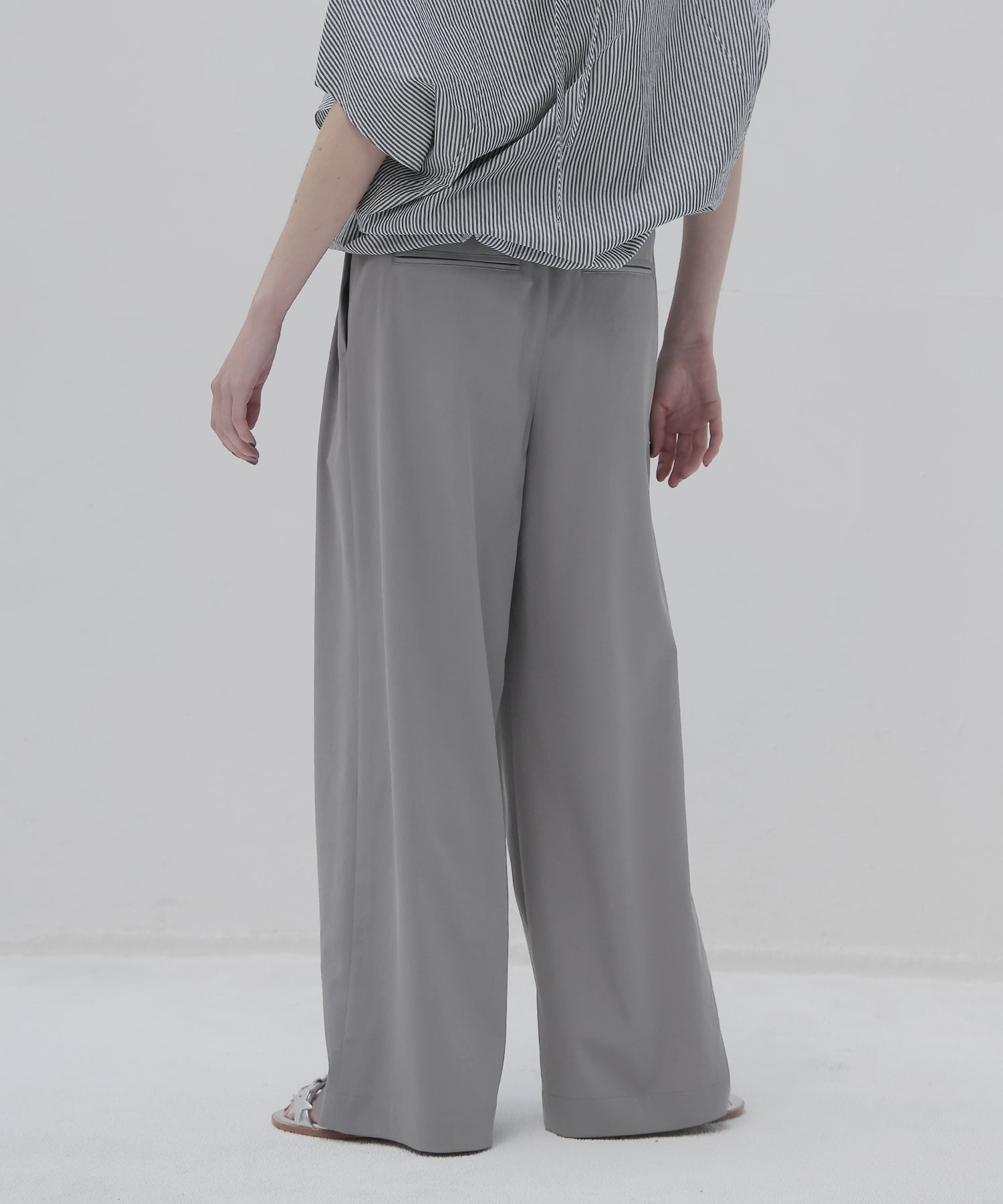 chambray effortless wide pants