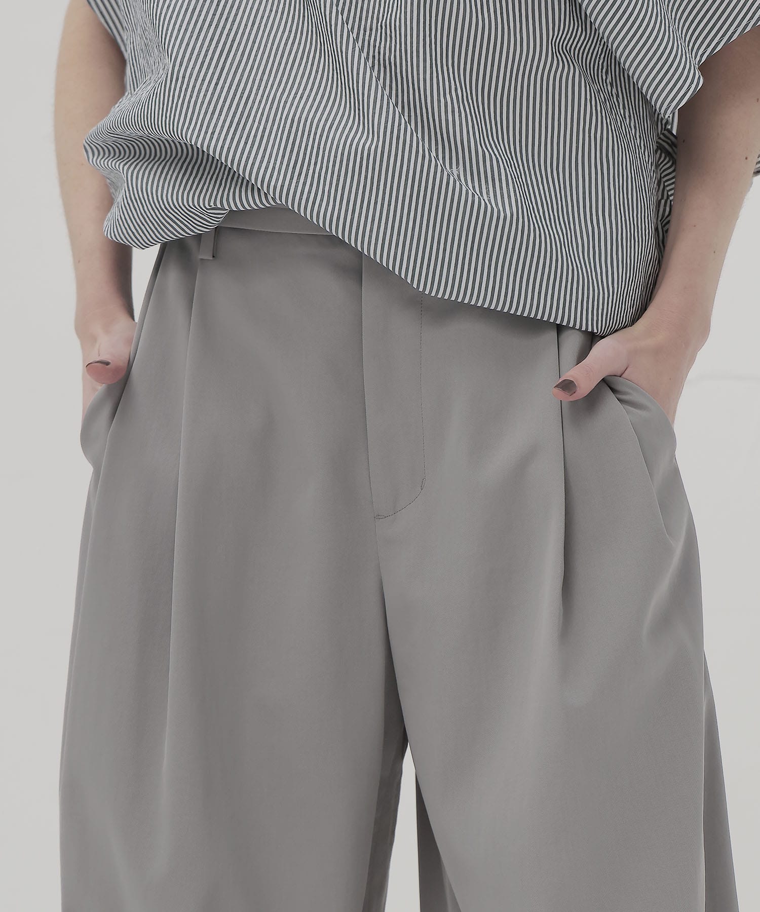 chambray effortless wide pants