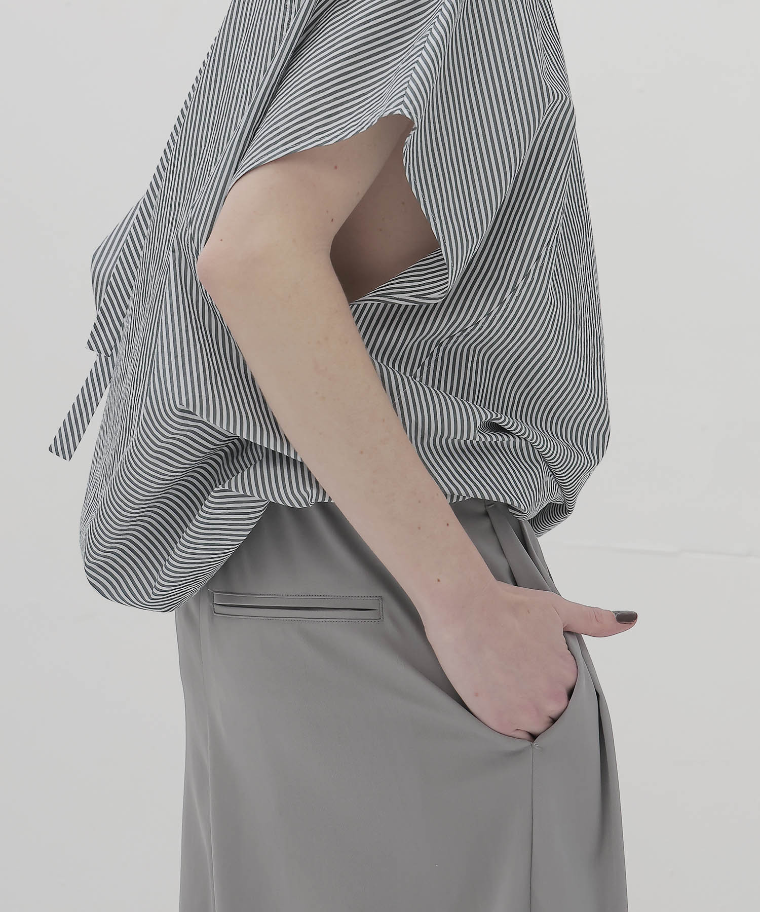 chambray effortless wide pants