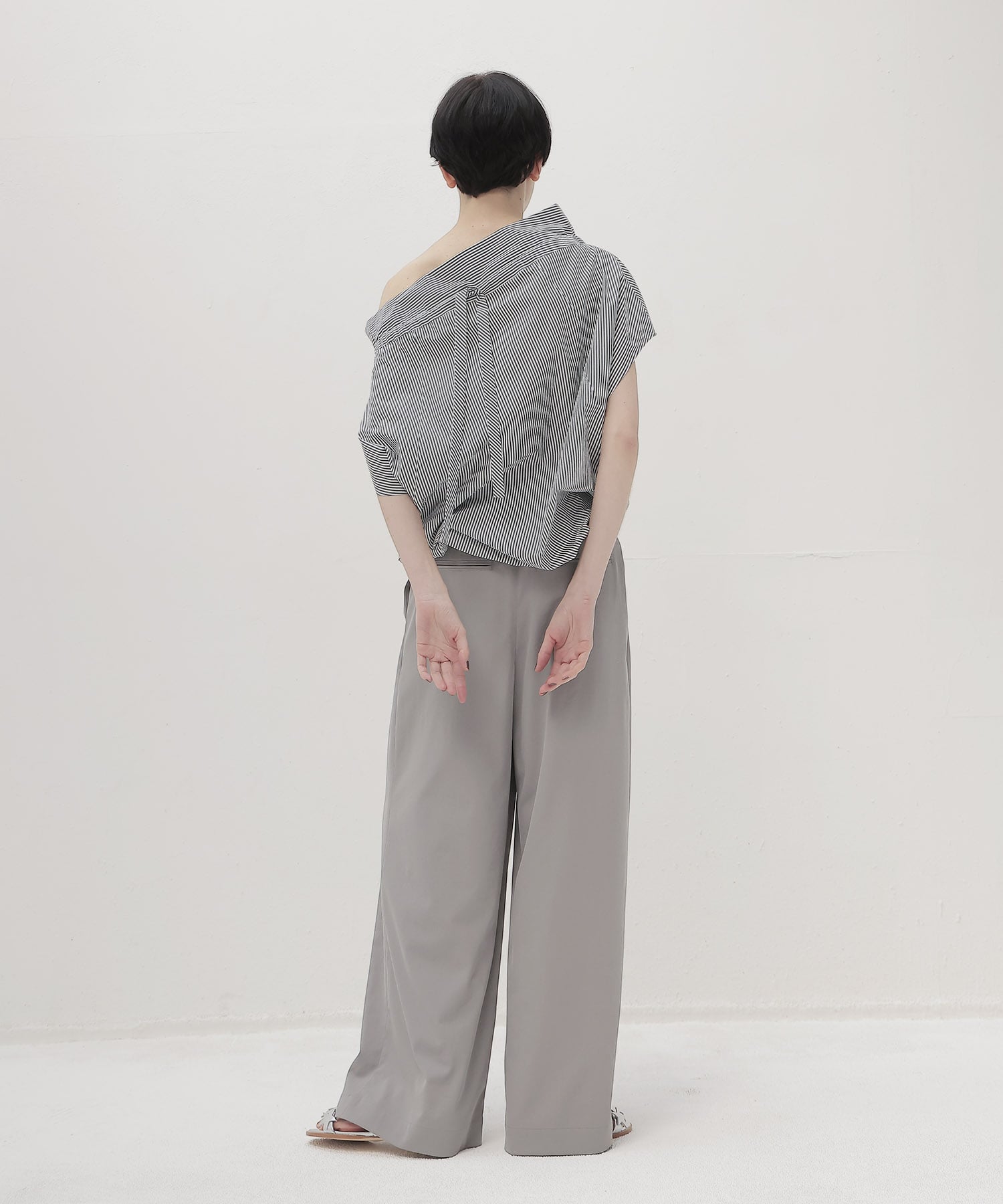 chambray effortless wide pants
