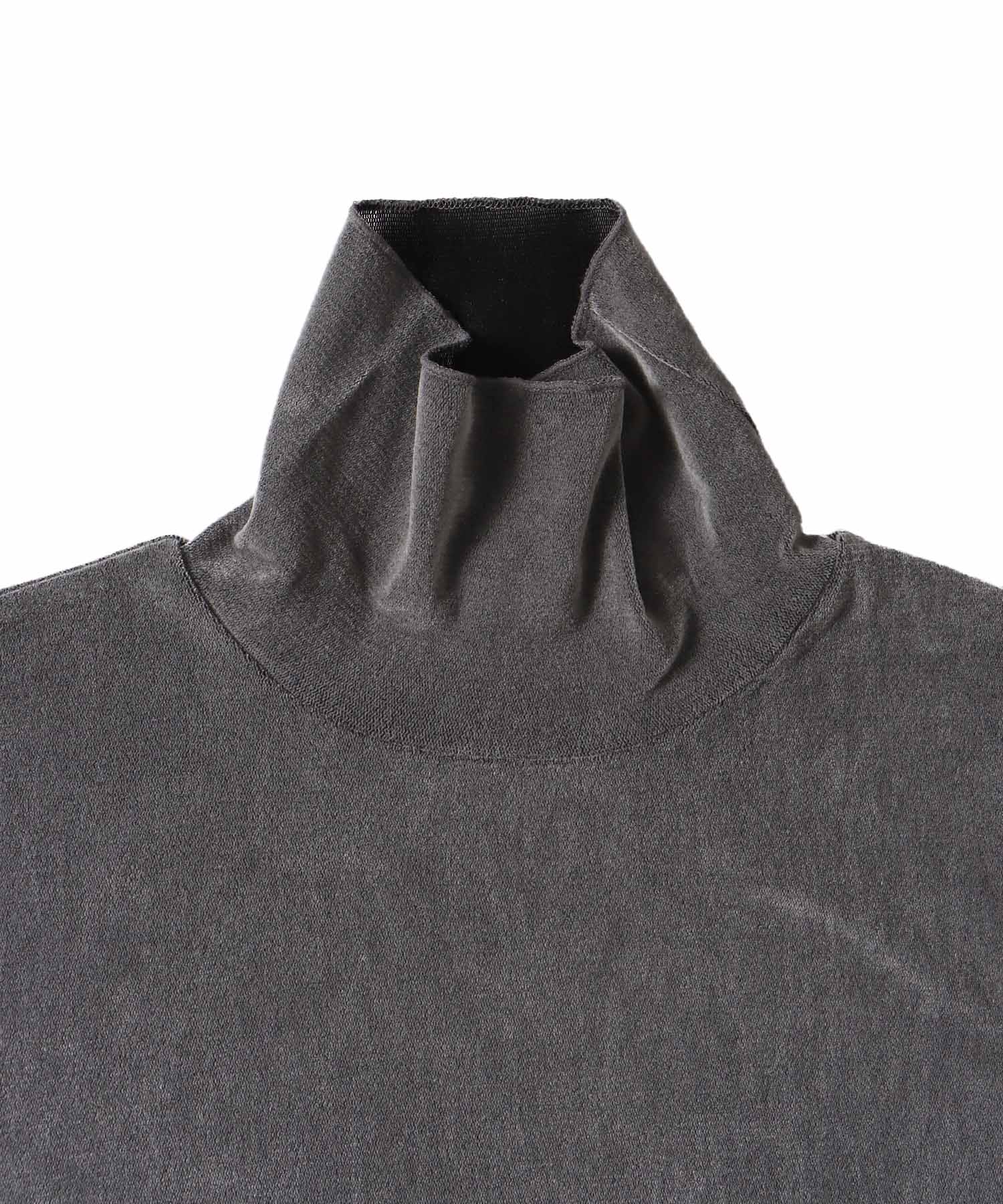 nylon tulle flocky turtleneck pull