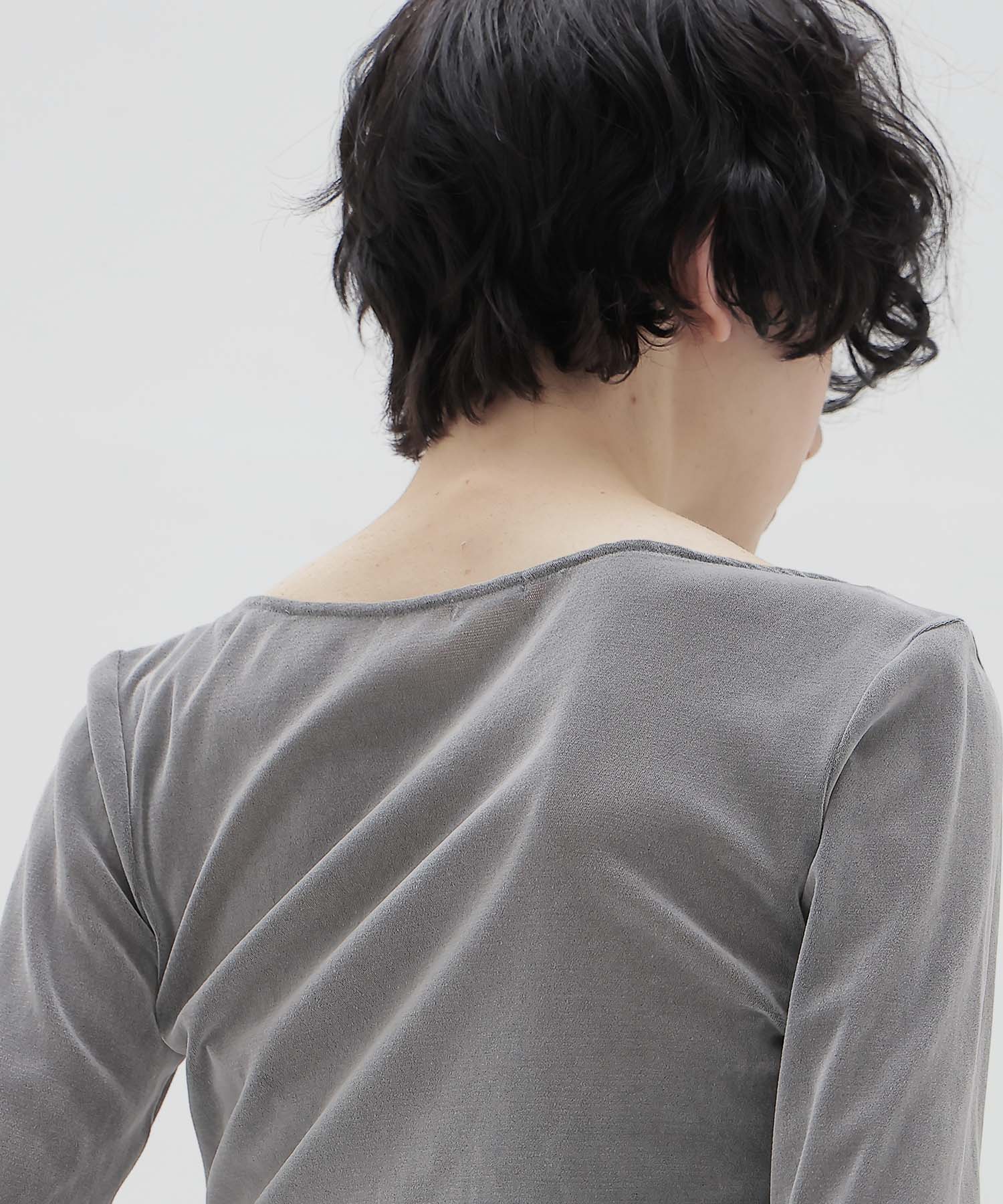 nylon tulle flocky boatneck pull
