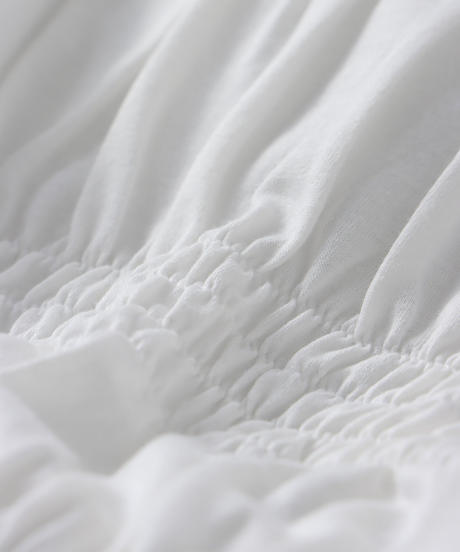 cotton shirring asymmetry pullover