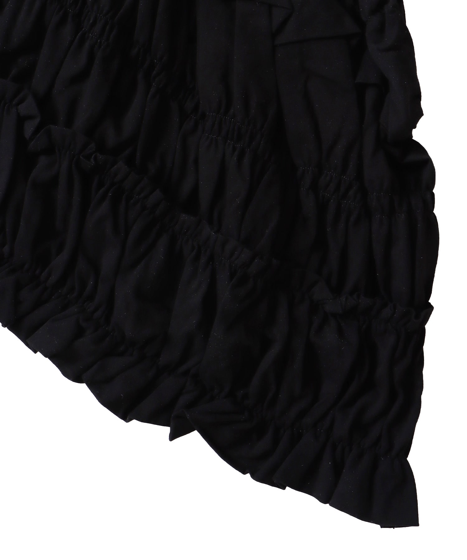 cotton shirring asymmetry pullover