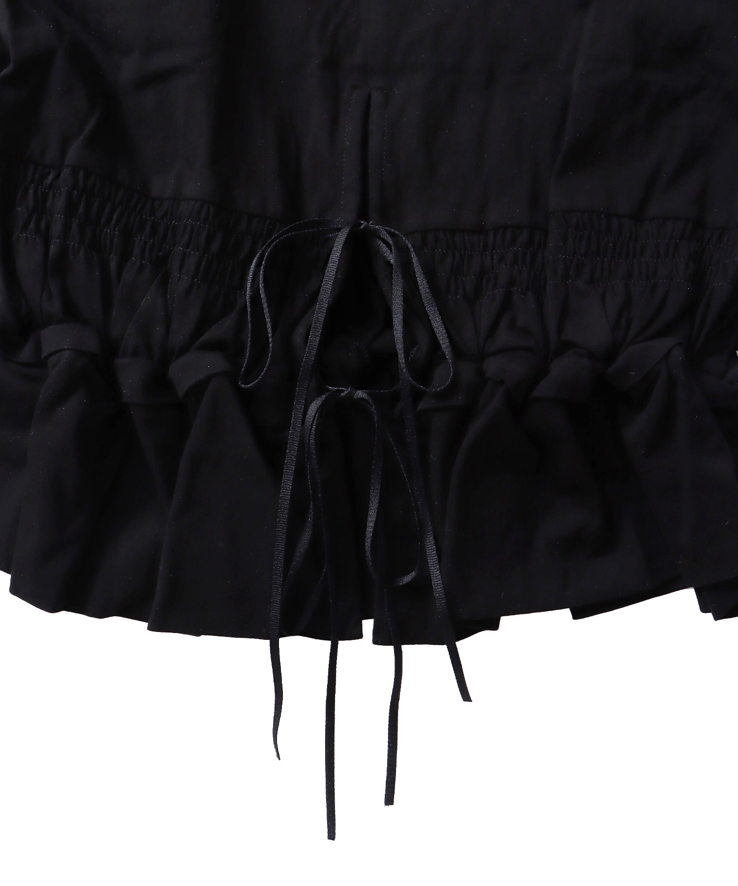 cotton shirring long sleeve pullover