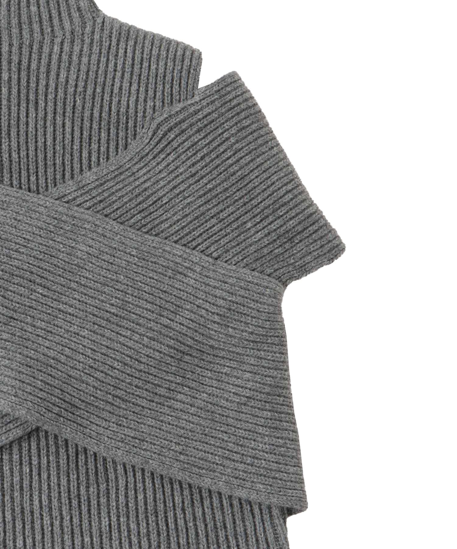 C/W cross slit zip pullover