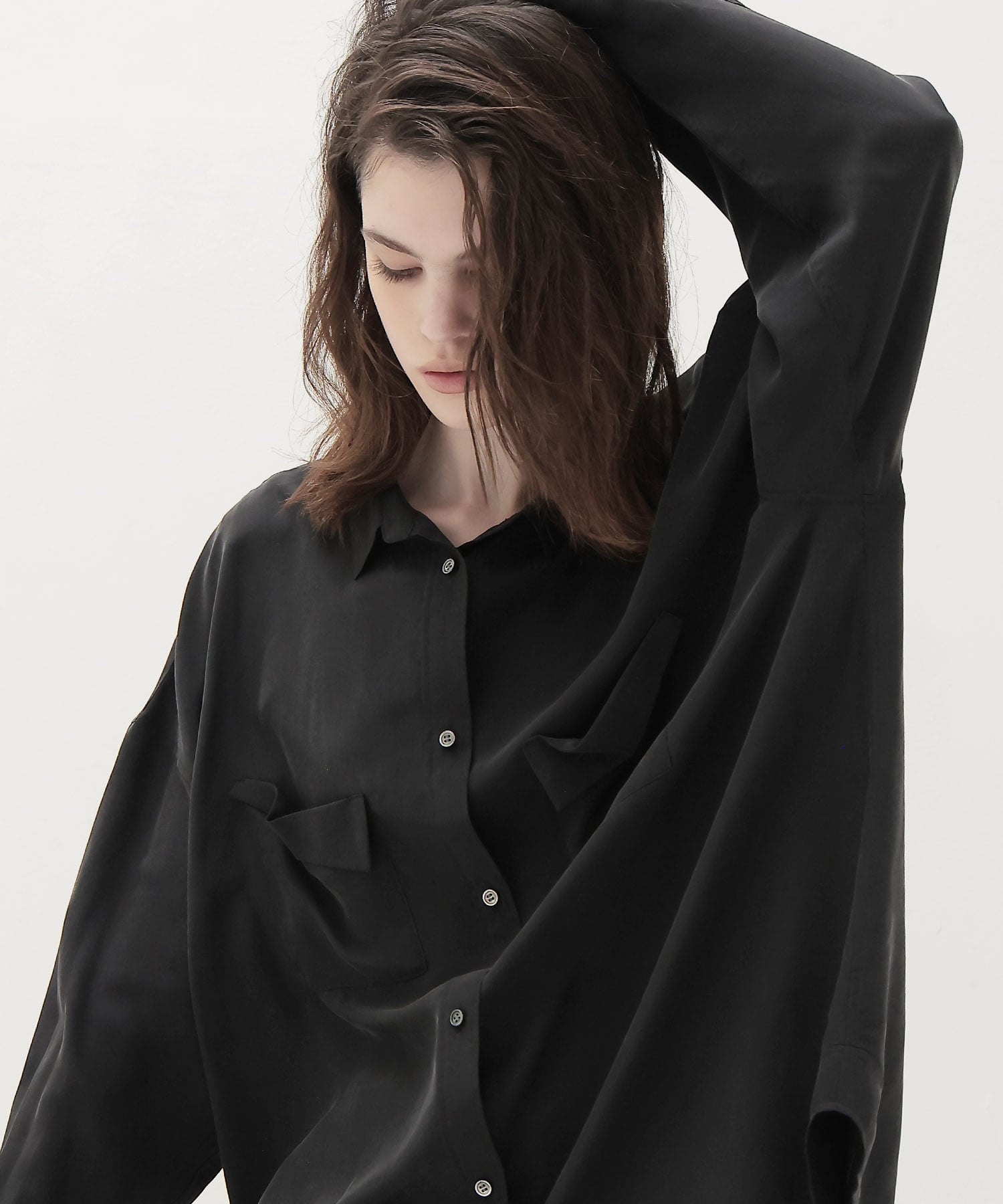 silk sand wash big shirt
