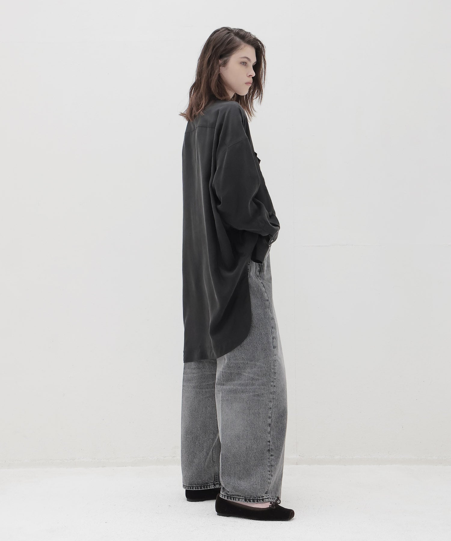 silk sand wash big shirt