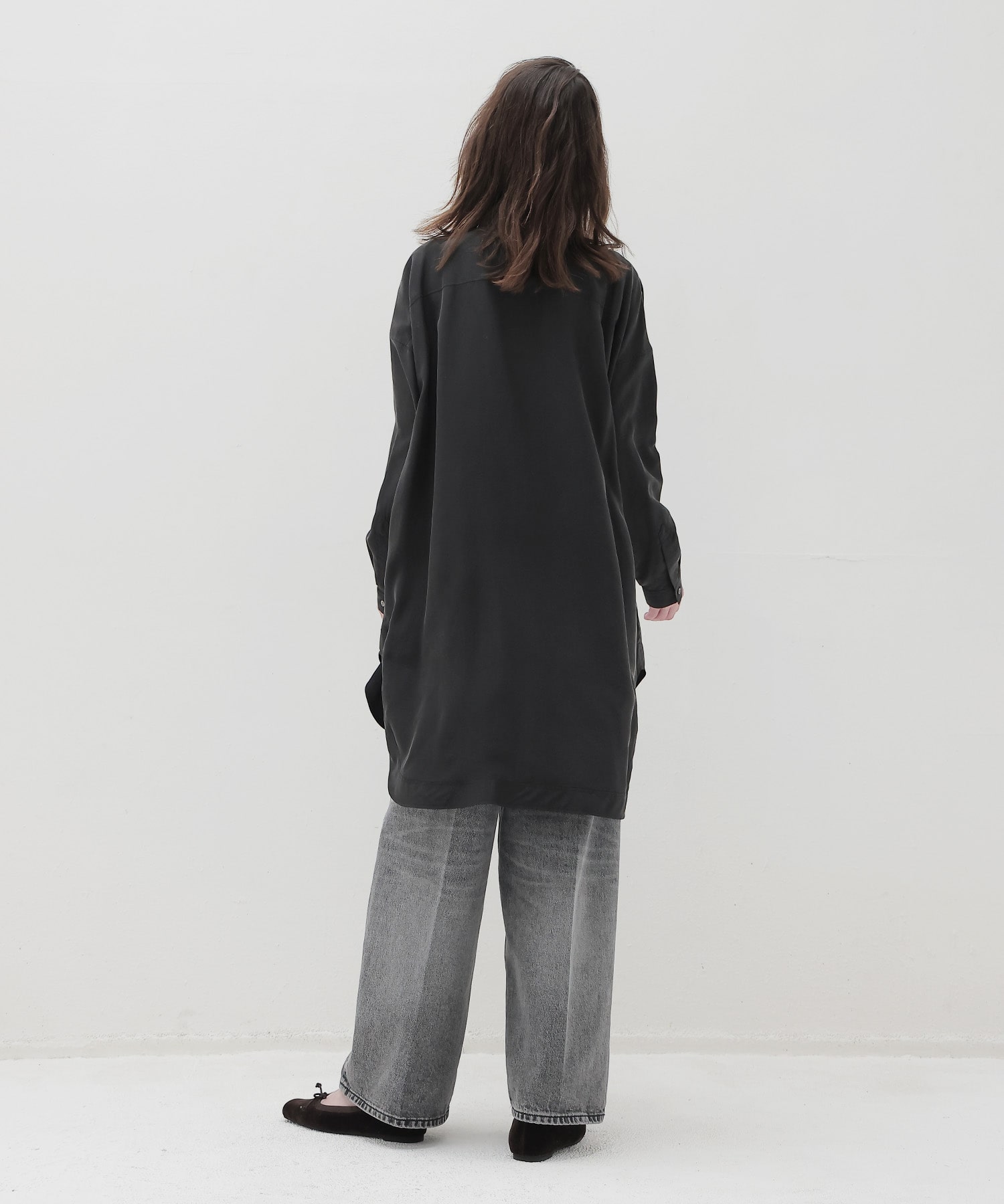 silk sand wash big shirt