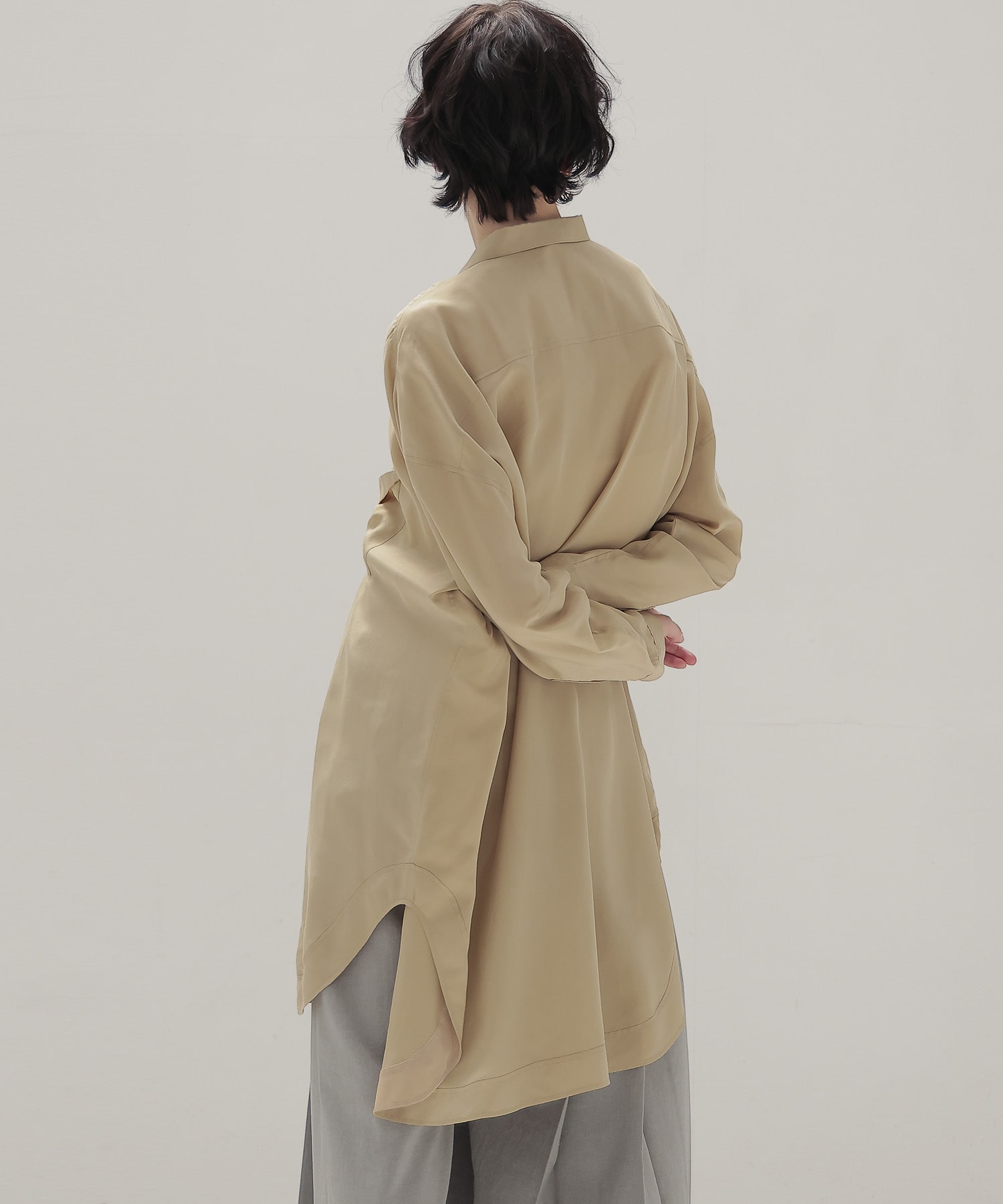 silk sand wash big shirt