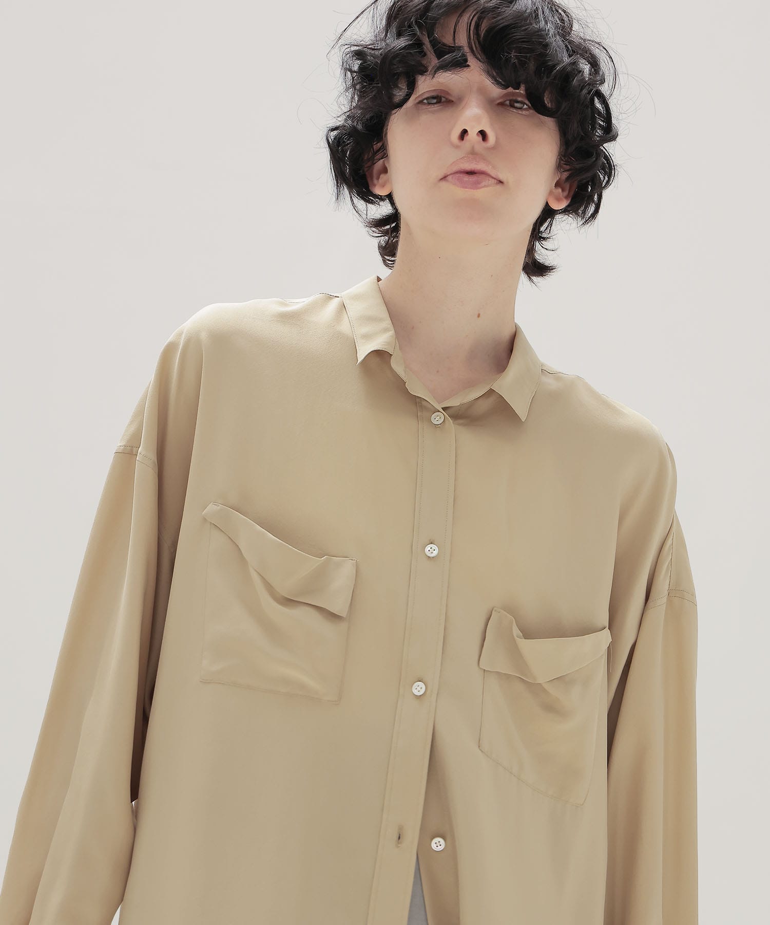 silk sand wash big shirt