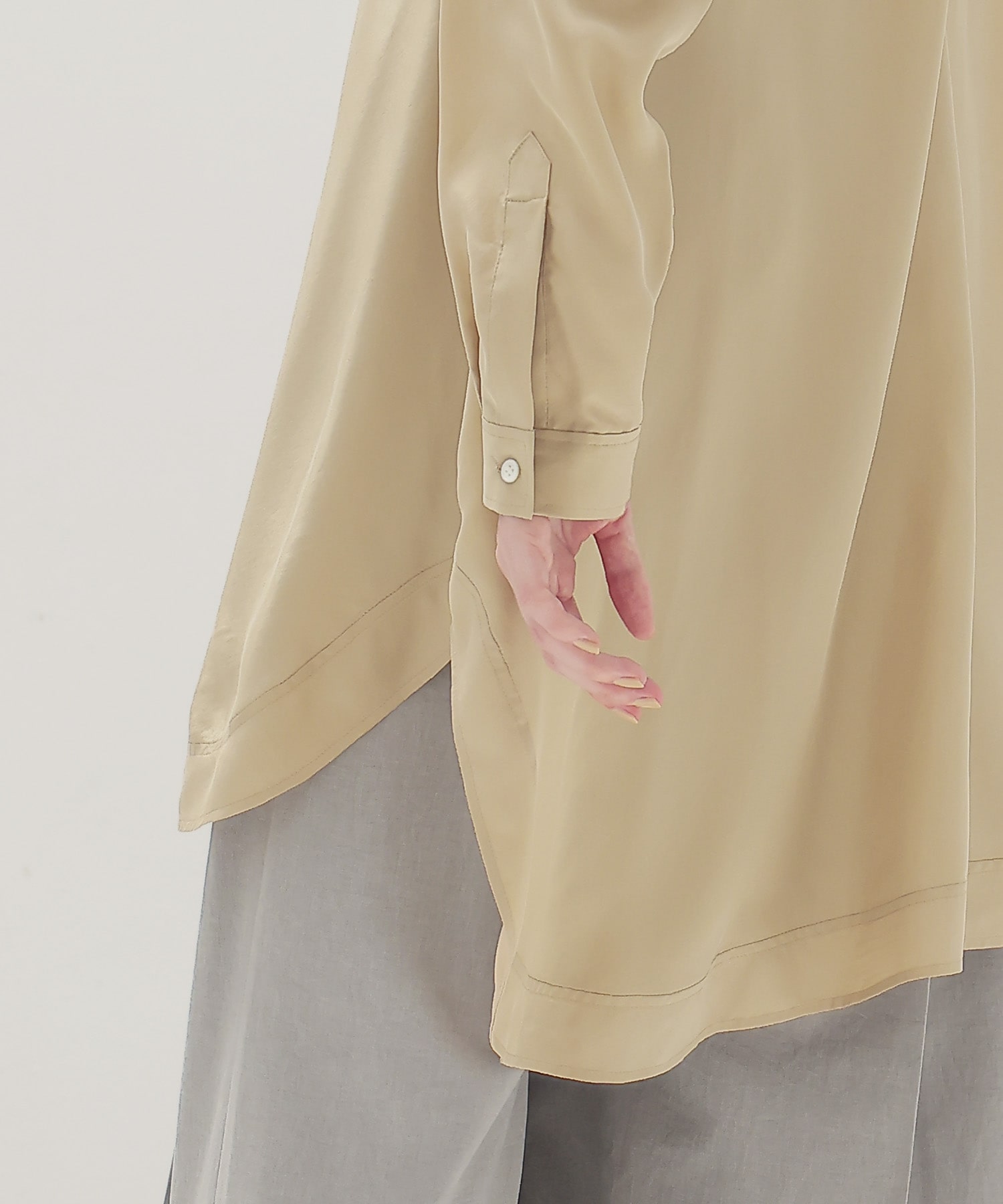 silk sand wash big shirt